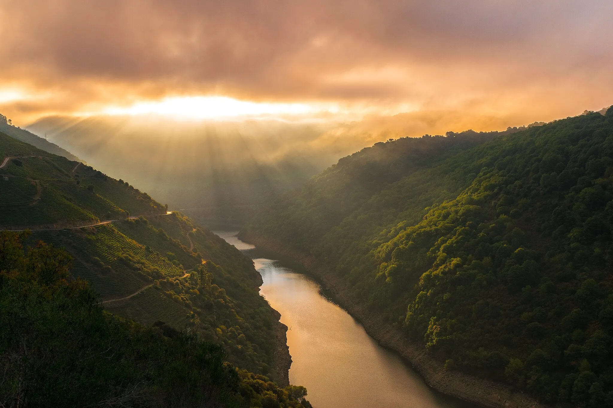 Photo showing: A la izquierda, Lugo; a la derecha, Ourense