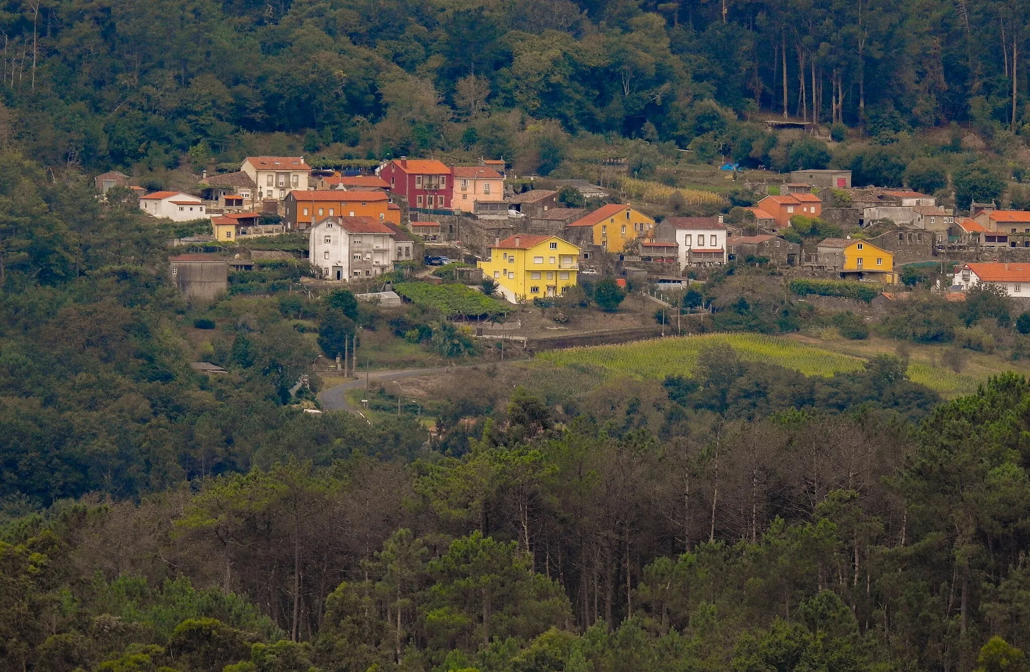 Photo showing: Vista geberal de Berrimes, Lousame