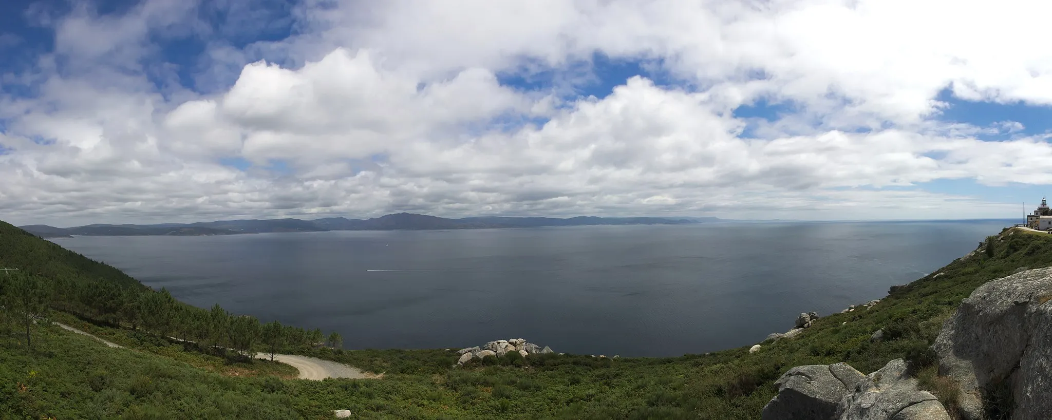 Photo showing: Panoramic from cape Finisterre, in Galicia, Spain.