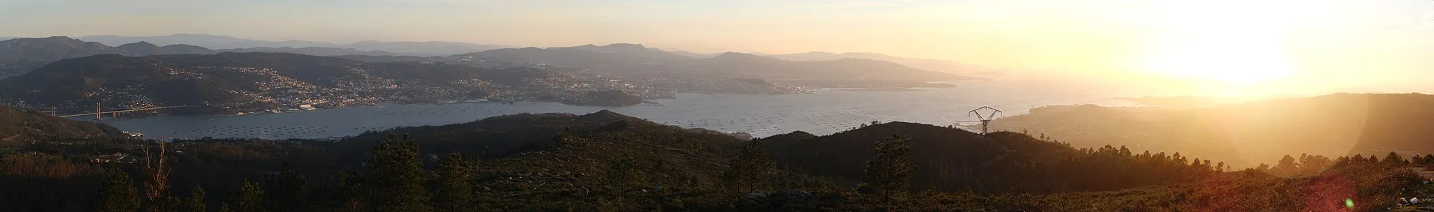 Photo showing: Monte Faro, vista de la ría de Vigo