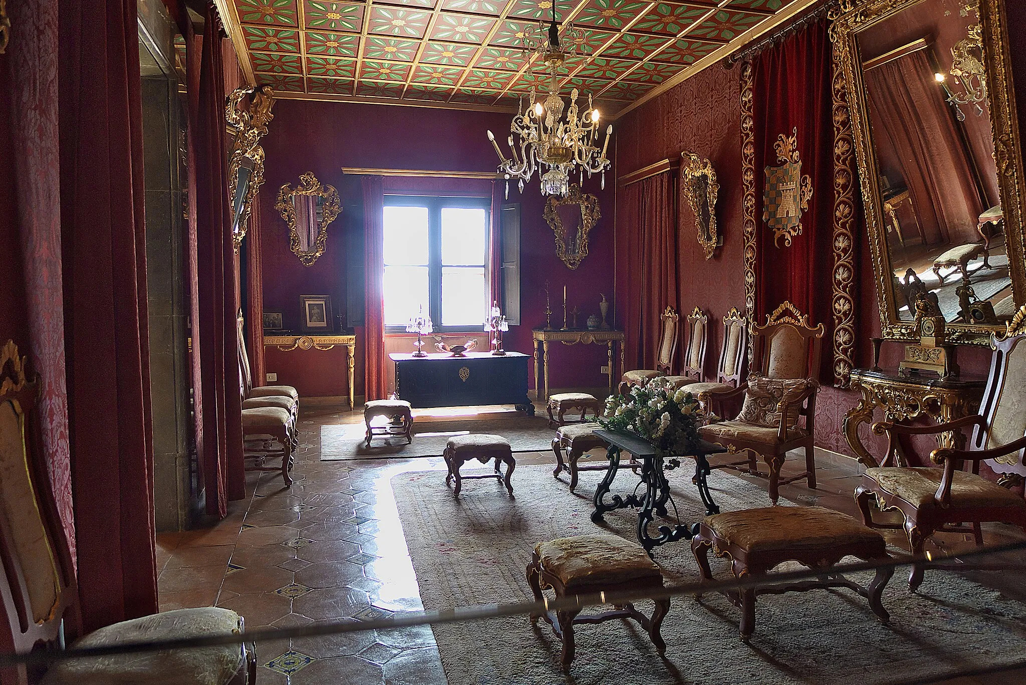 Photo showing: Cartuja de Valldemosa. Aspecto de una de las salas del palacio de Sancho I de Mallorca