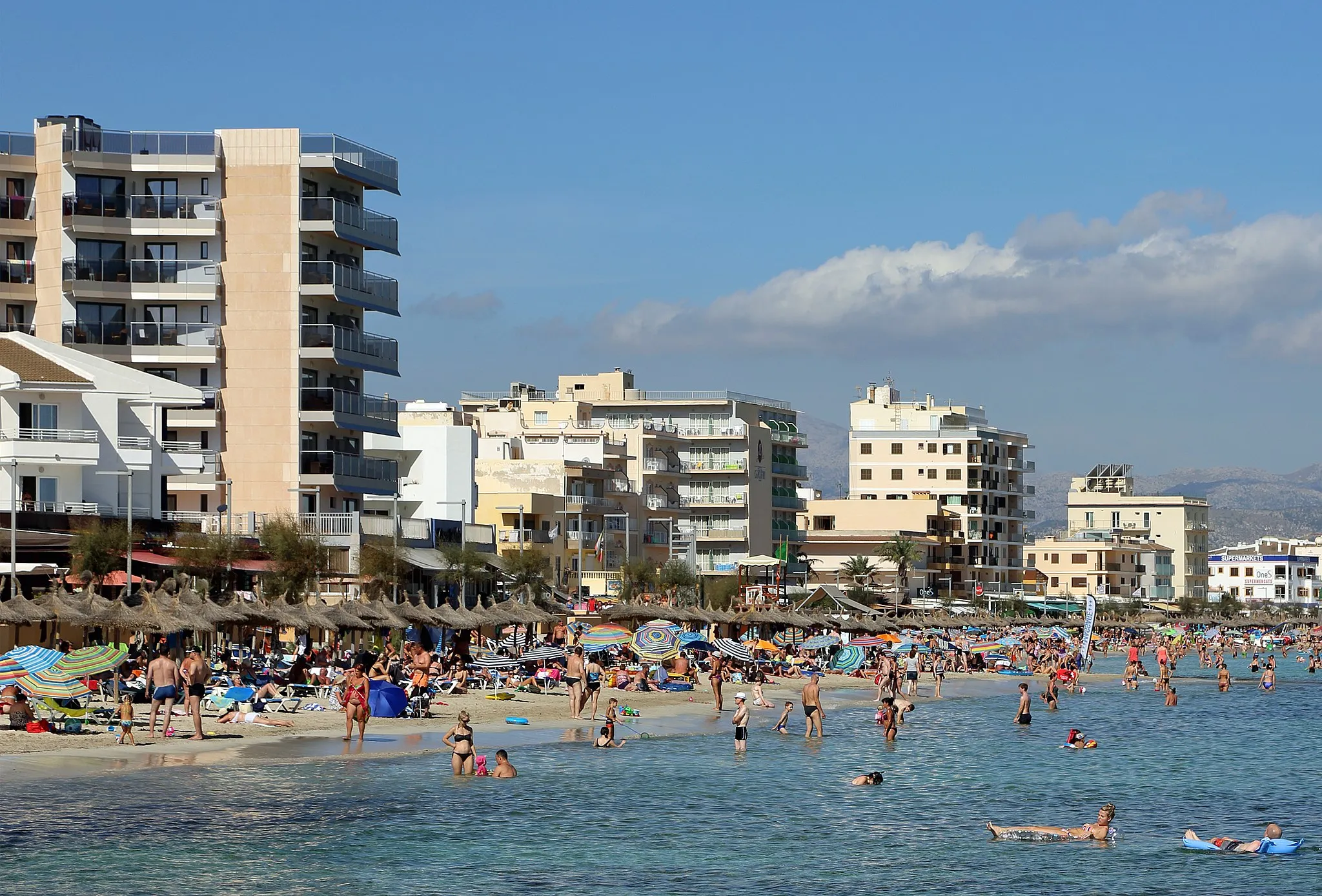 Photo showing: Seaside resort of Can Picafort (municipality of Santa Margalida, Majorca, Spain)