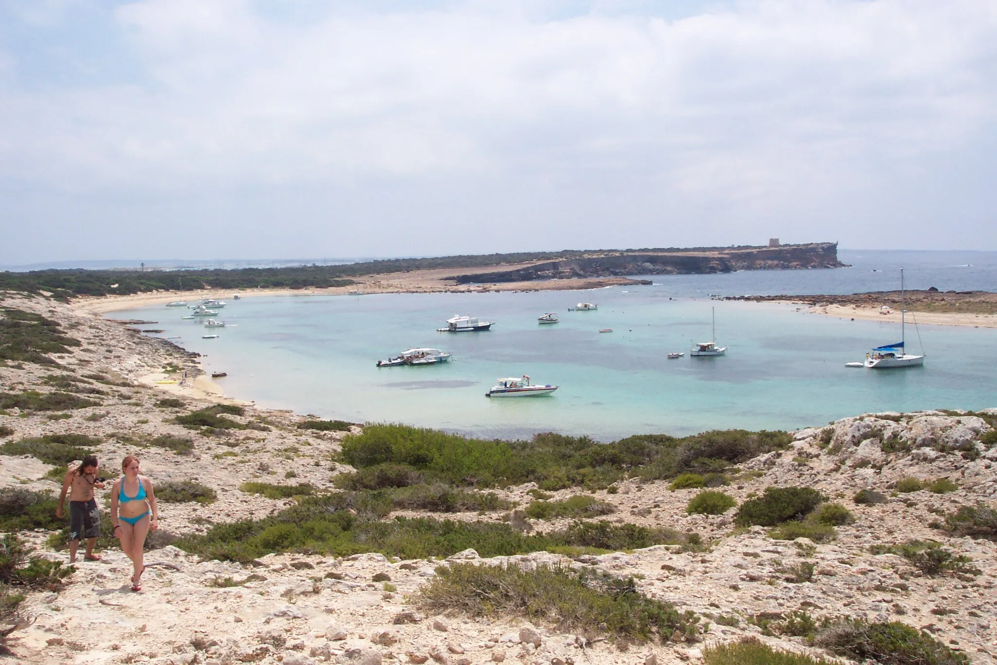 Photo showing: A view of the island of s'Espalmador between Ibiza and Formentera.