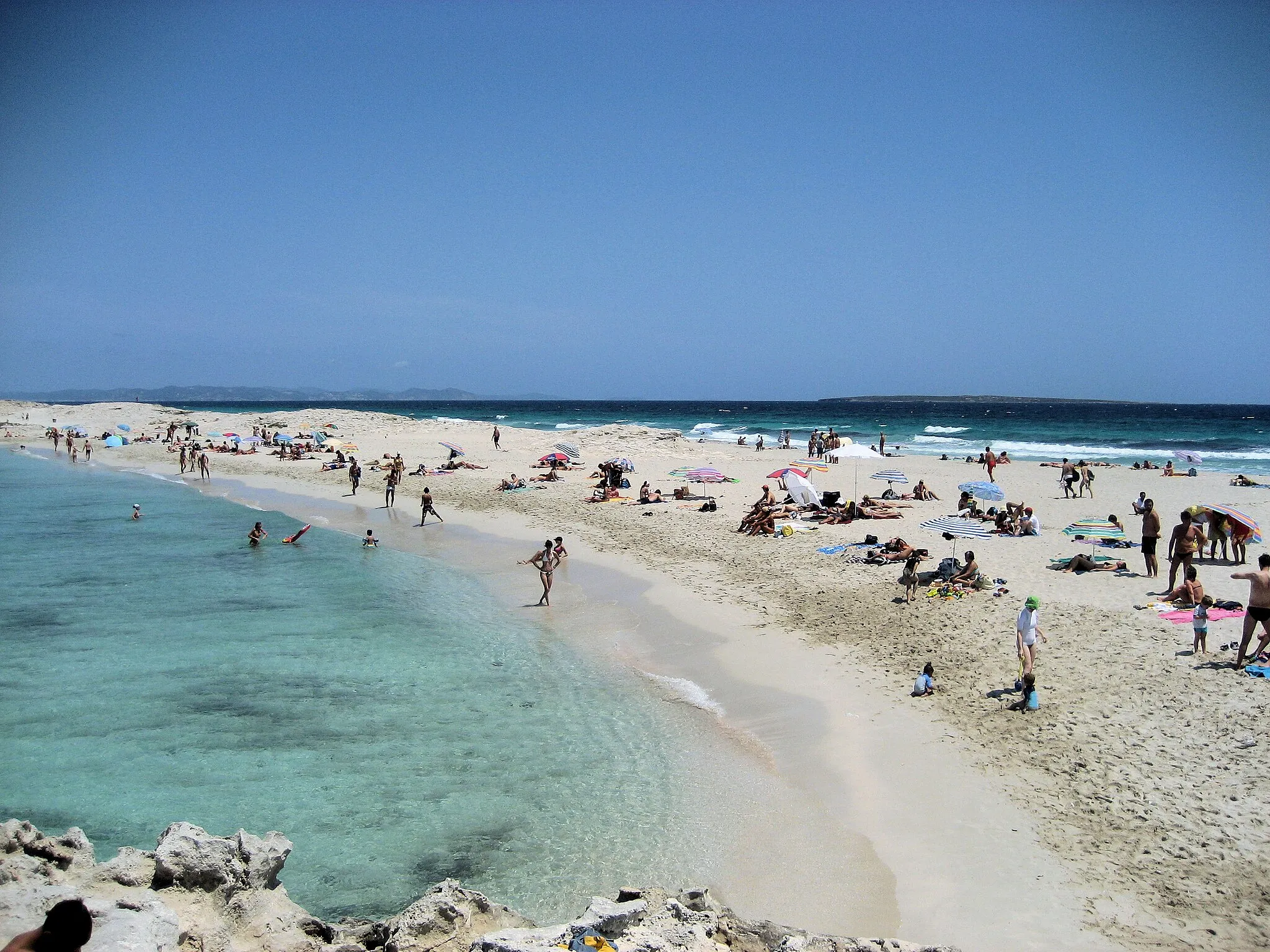 Photo showing: Platja del pas de n'Adolf del Nord a la punta des Trucadors de Formentera