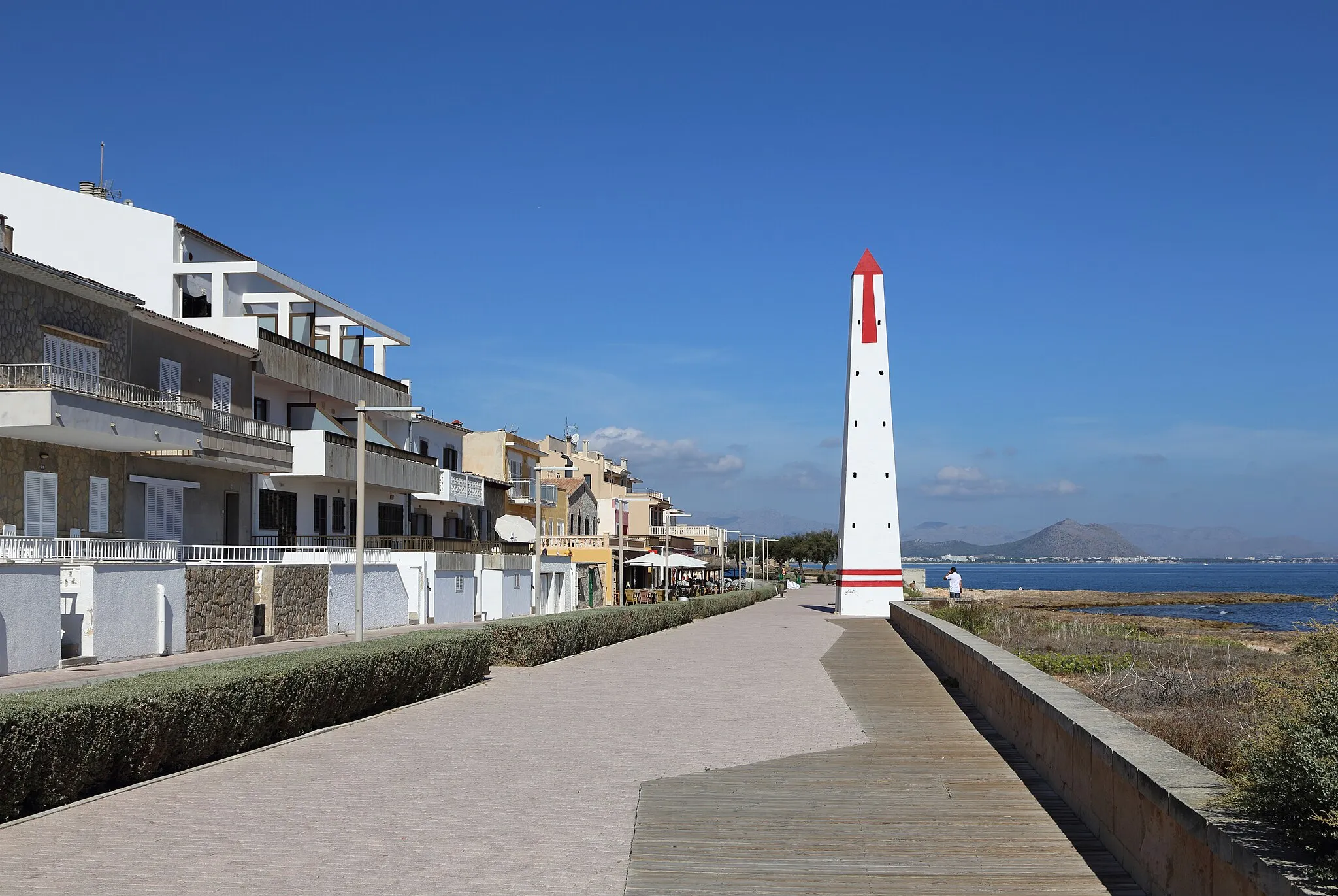 Photo showing: Can Picafort (Santa Margalida, Majorca, Spain): Daymark for navigation and gun laying training of the Spanish navy from 1941 till 1970