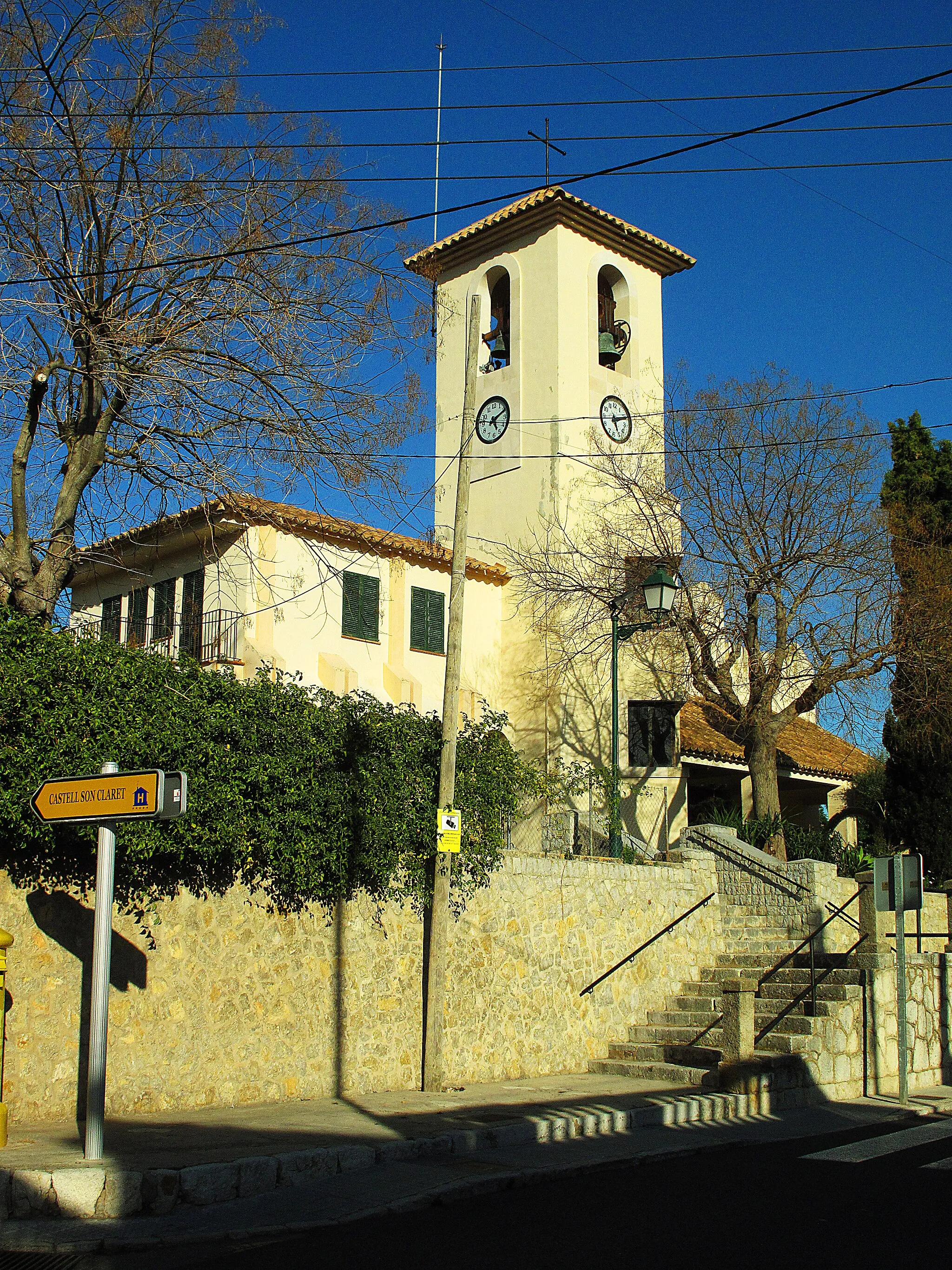 Photo showing: Església del Carme, des del c. Major (es Capdellà, Calvià)