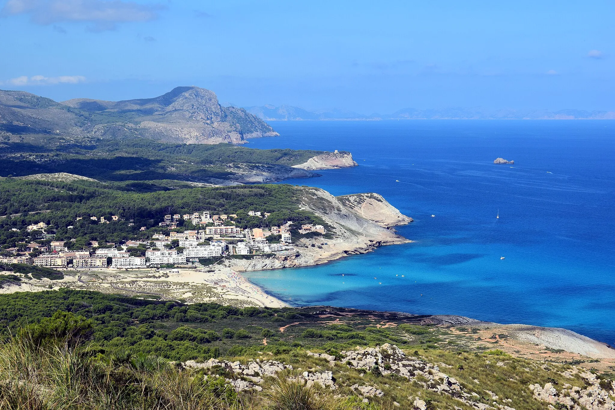 Photo showing: Blick auf Cala Mesquida, Mallorca, vom Talaia de Son Jaumell.