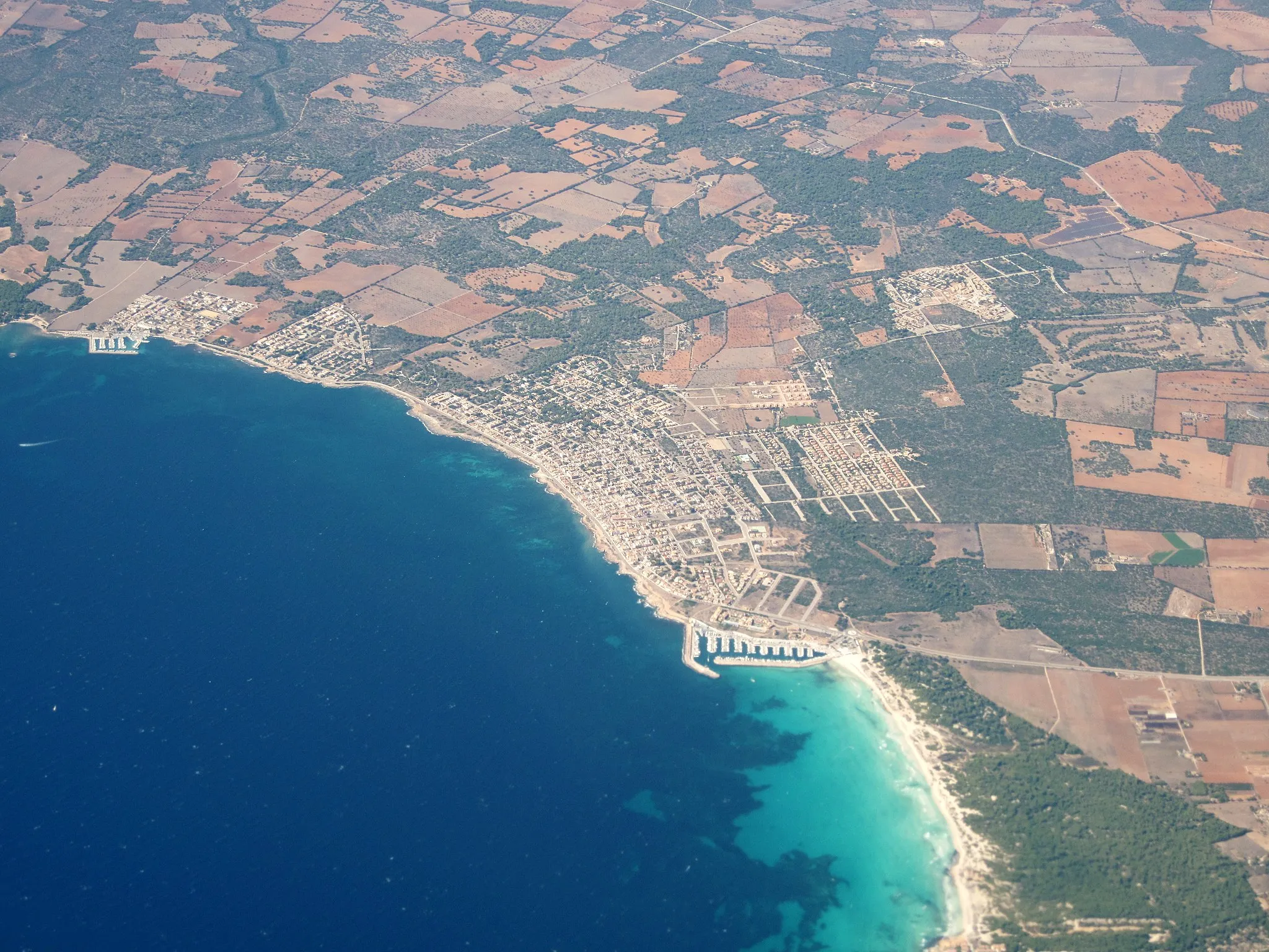 Photo showing: Luftbild von Sa Ràpita in der Gemeinde Campos, Mallorca, Spanien