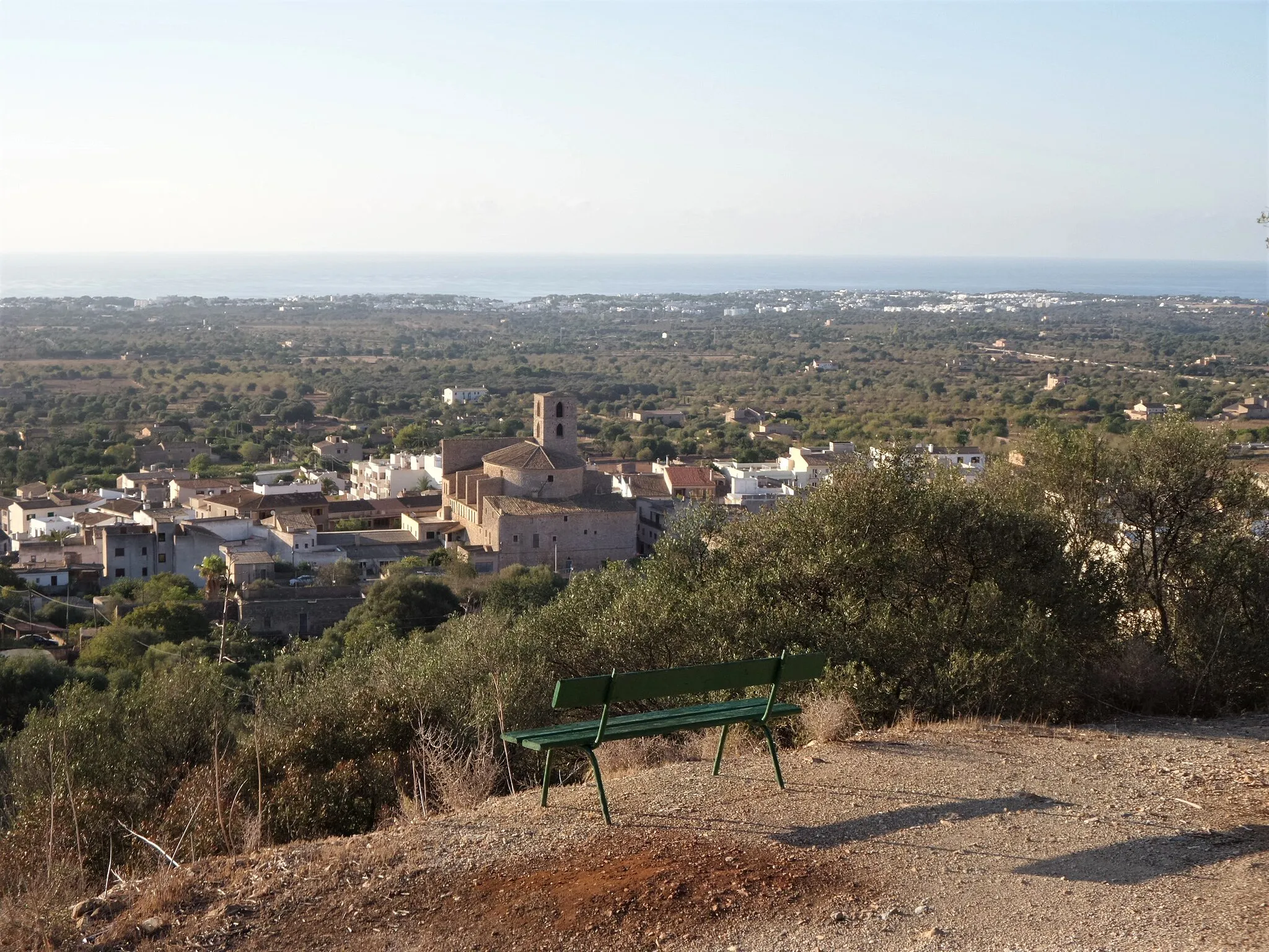 Photo showing: S’Horta (Township) from Puig de sa Talaia (Mountain)