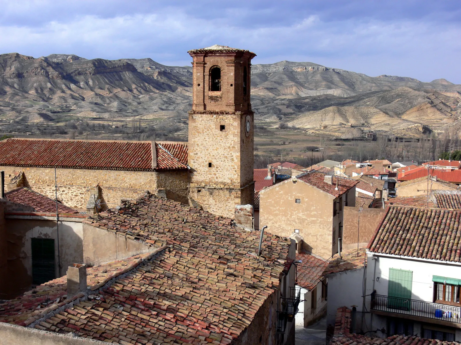 Photo showing: AGUILAR DEL RIO ALHAMA-Torre de la Iglesia de la Asuncion (sXVI).