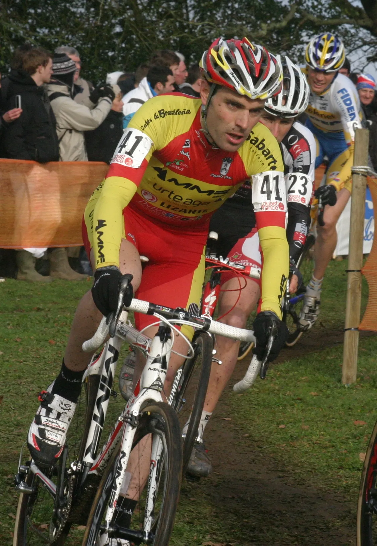 Photo showing: Javier Ruiz de Larrinaga Ibanez during the Pont-Château cyclo-cross world cup.