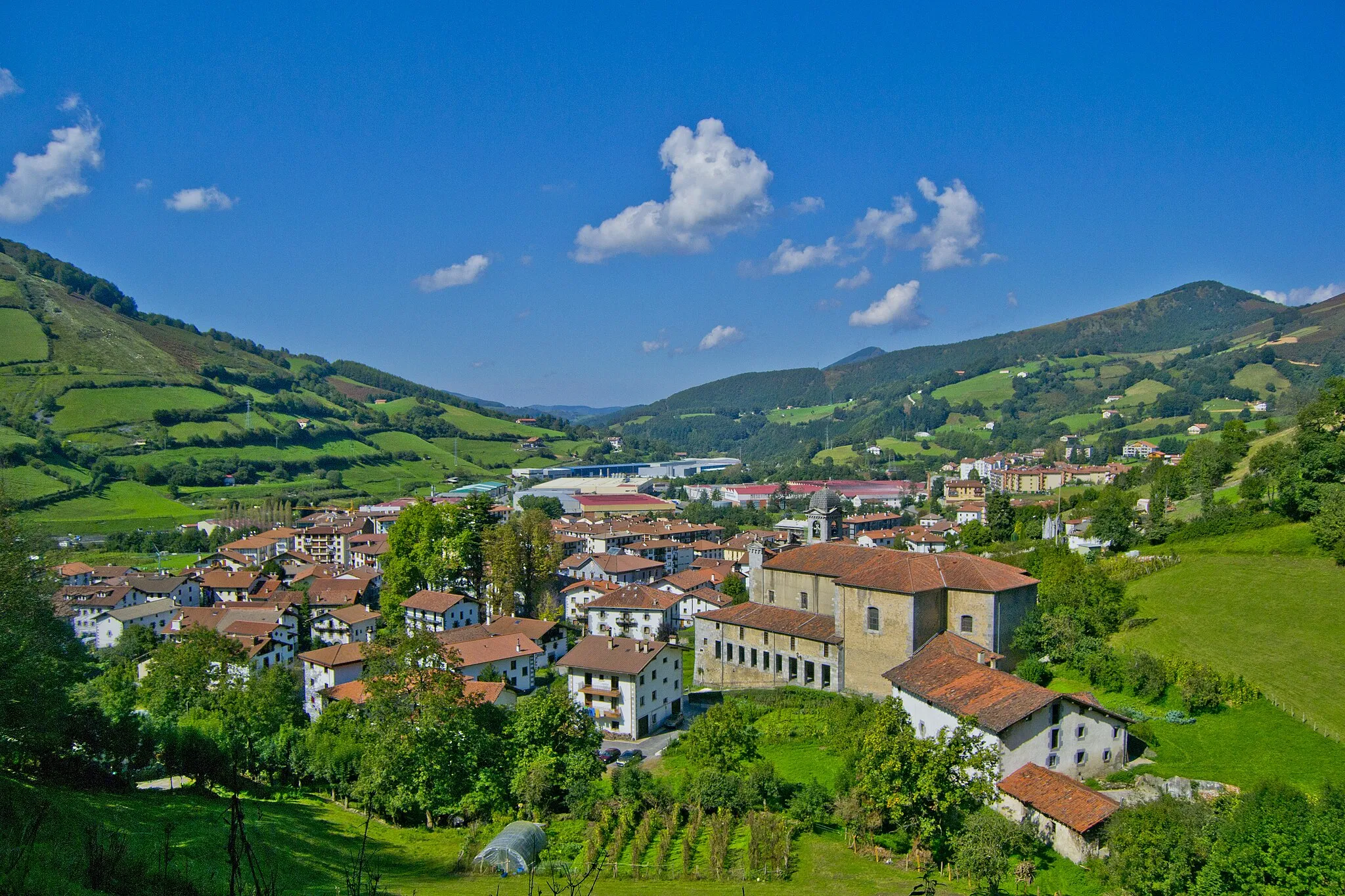 Photo showing: View of Leitza village. Navarre, Basque Country.