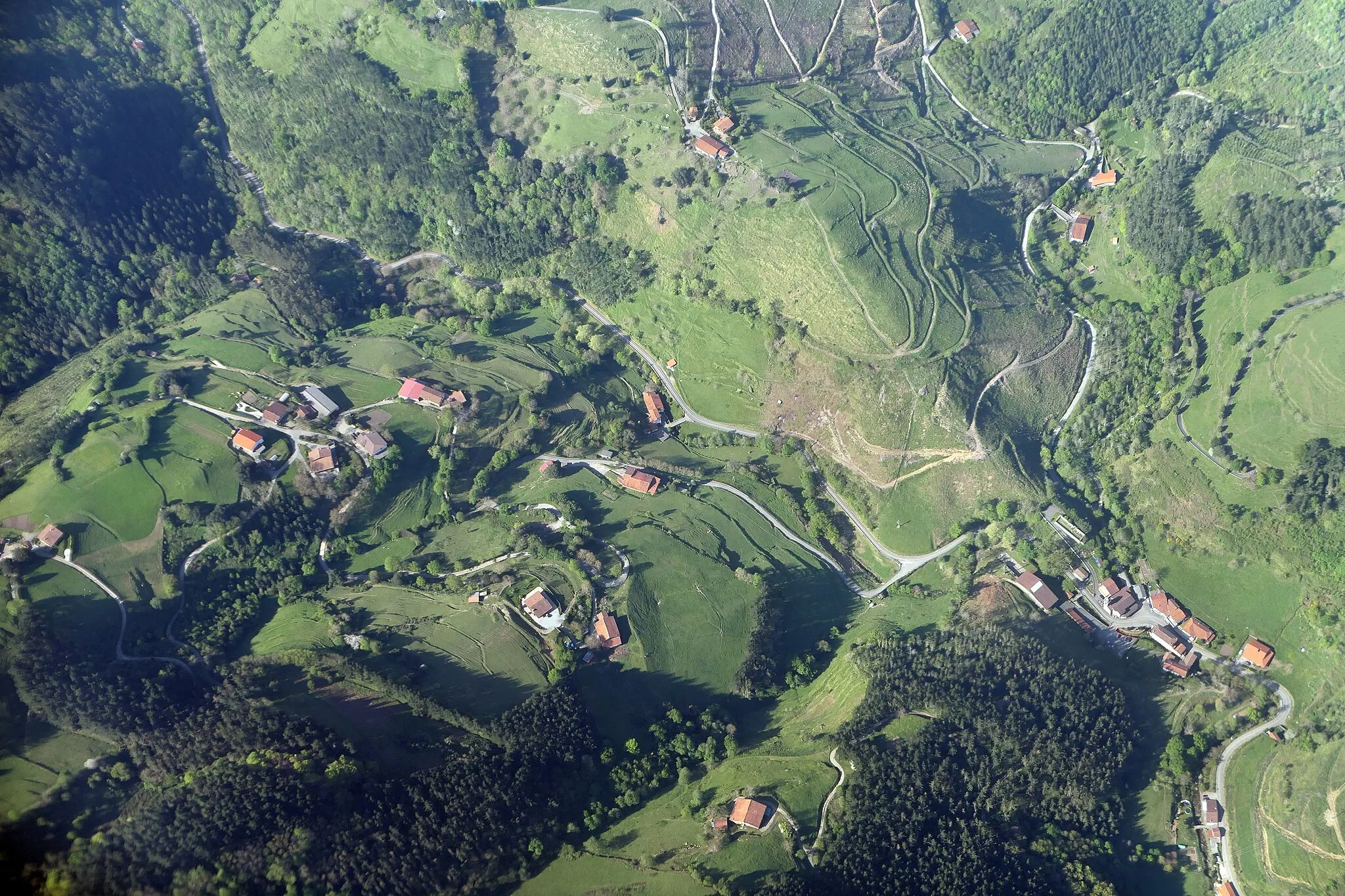 Photo showing: An aerial photo of Barinaga, in the Basque Country.