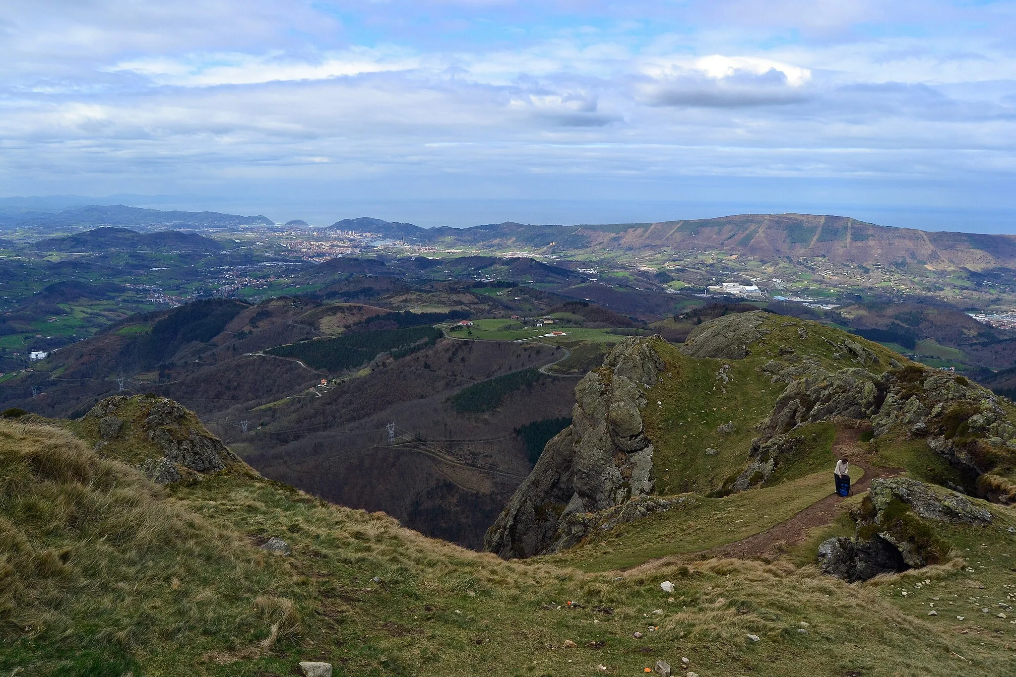 Photo showing: View of Donostia-San Sebastian from Aiako Harria mountain. Gipuzkoa, Basque Country.