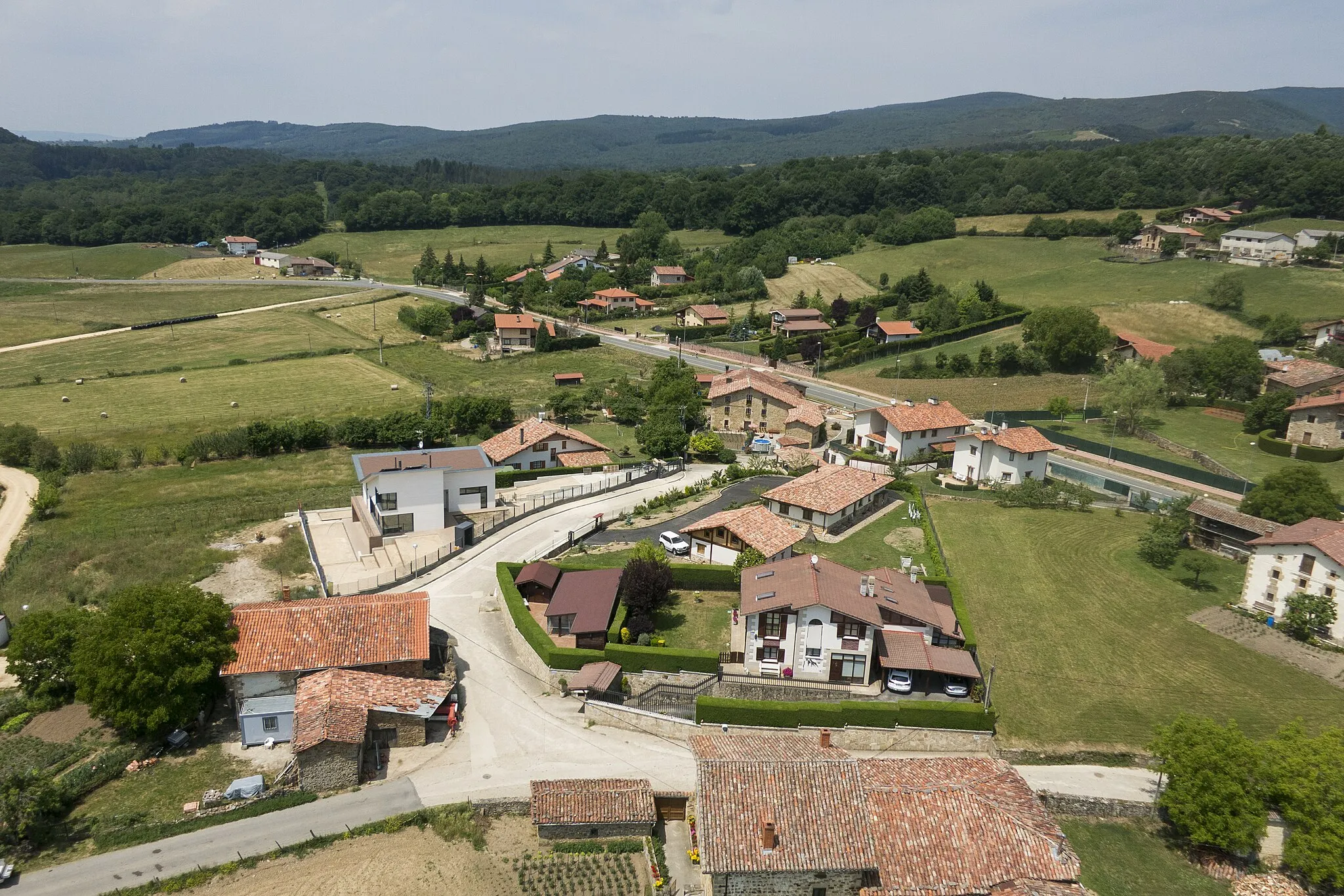 Photo showing: Vista del concejo español de Echagüen, del municipio de Cigoitia (Álava).