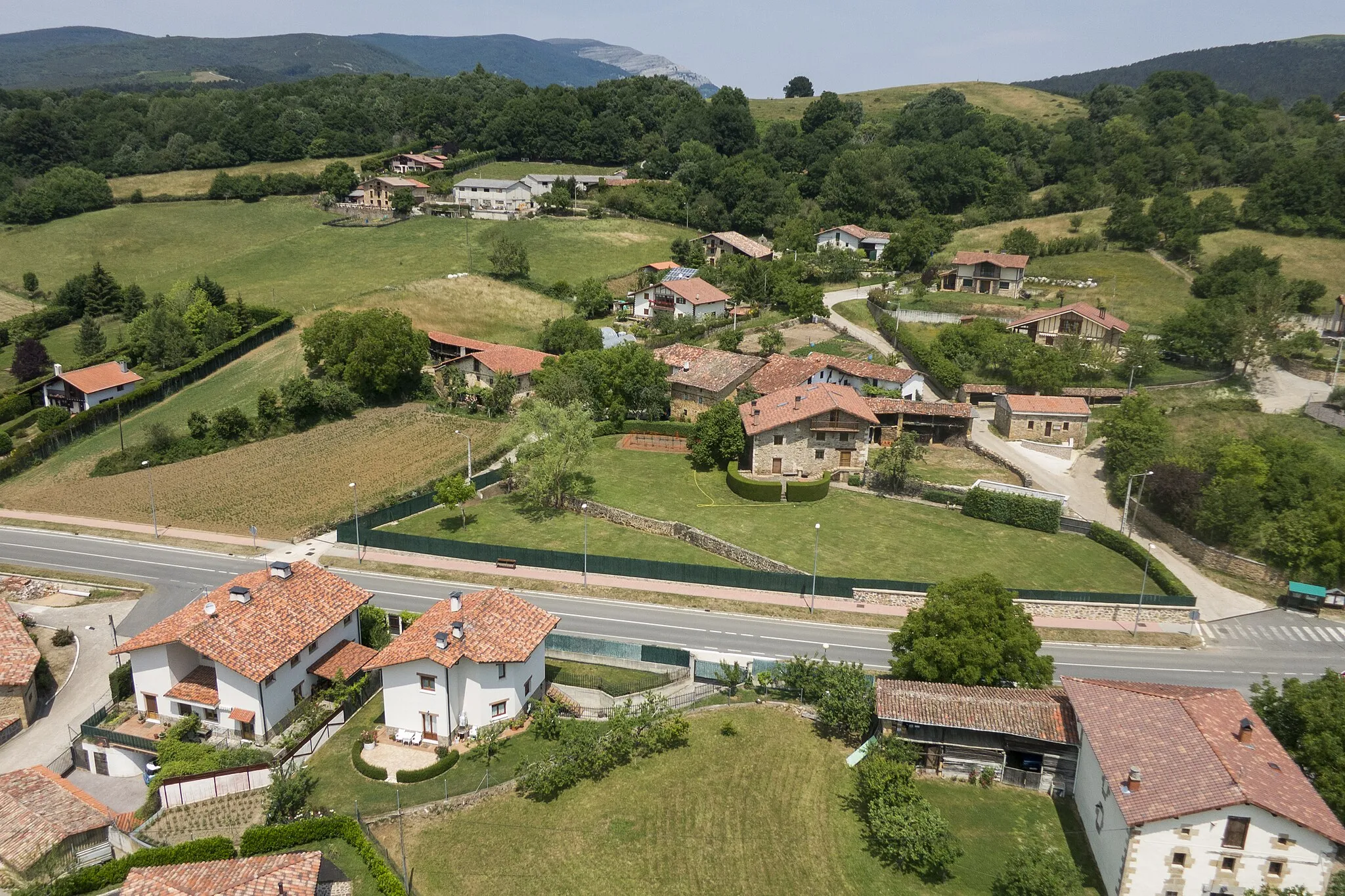 Photo showing: Vista del concejo español de Echagüen, del municipio de Cigoitia (Álava).