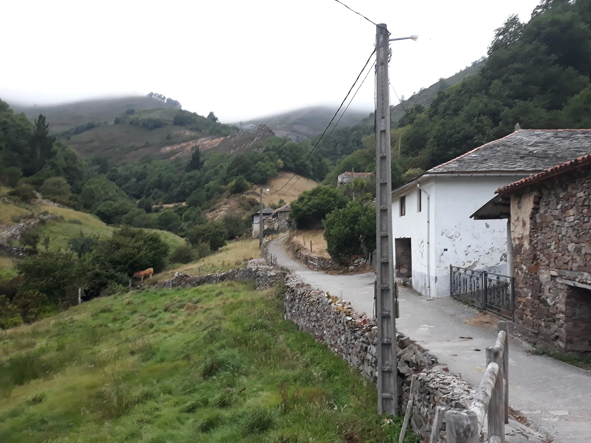 Photo showing: Primitive Way of Saint James in the Nison River valley, La Reigada, Pola de Allande, Asturias, Spain.