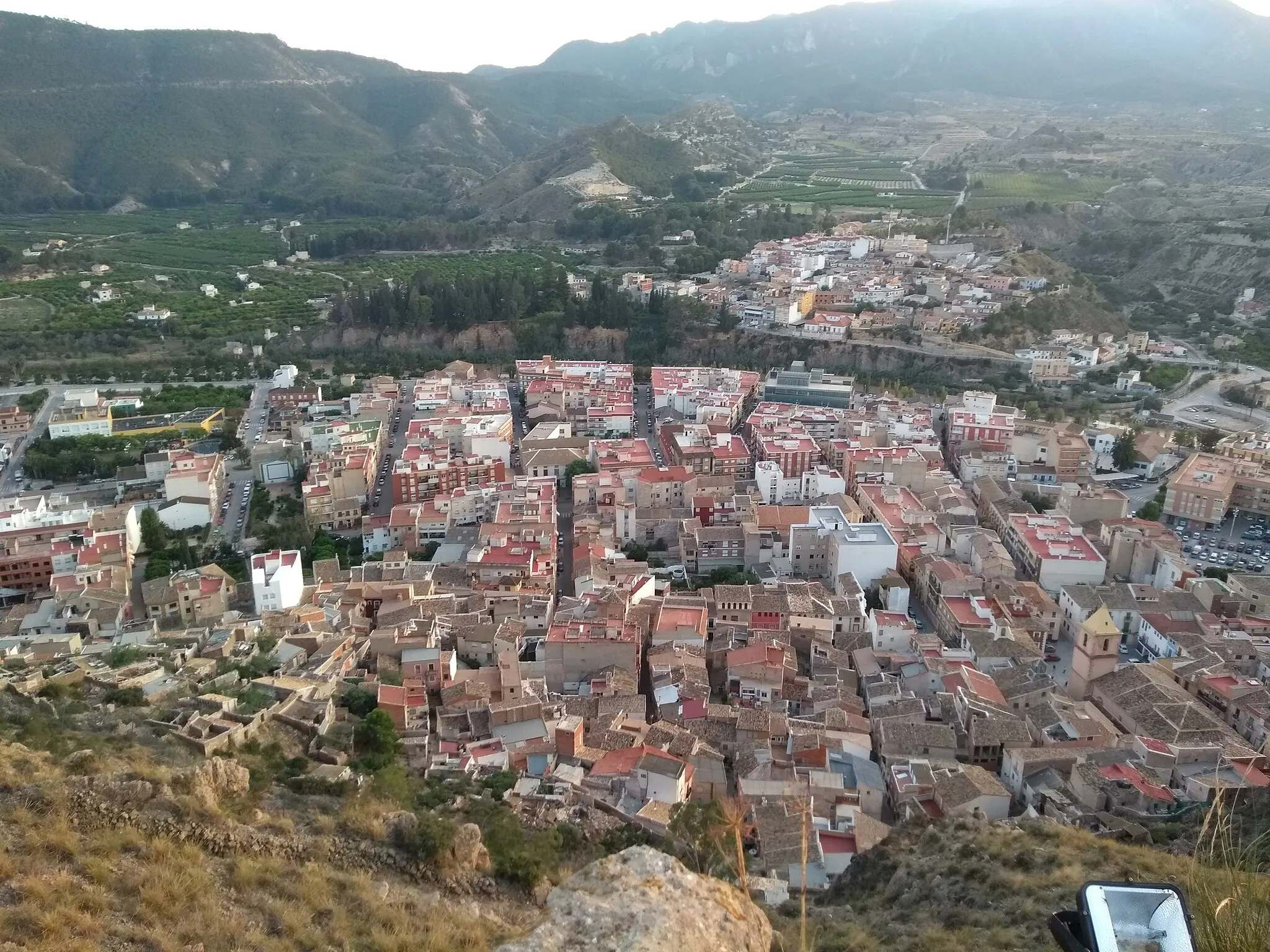 Photo showing: Vista del municipio de Blanca desde la Virgen de Blanca