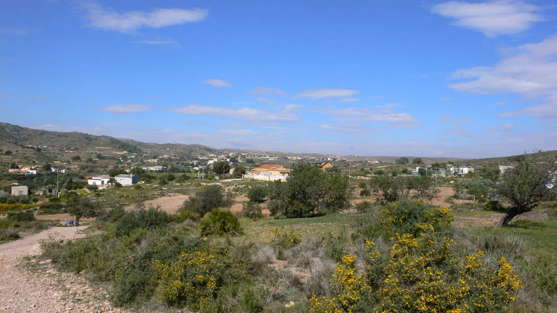 Photo showing: Vista general del pueblo de Galifa (Cartagena, España) desde las Escarihuelas.