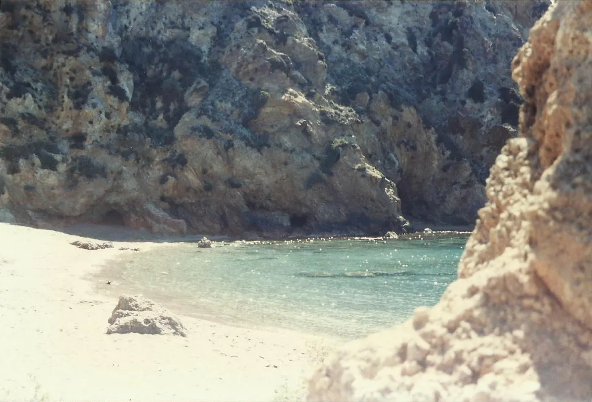 Photo showing: Cala Cortina, a small beach near the Spanish city of Cartagena, in a photograph dated April 2, 1996.