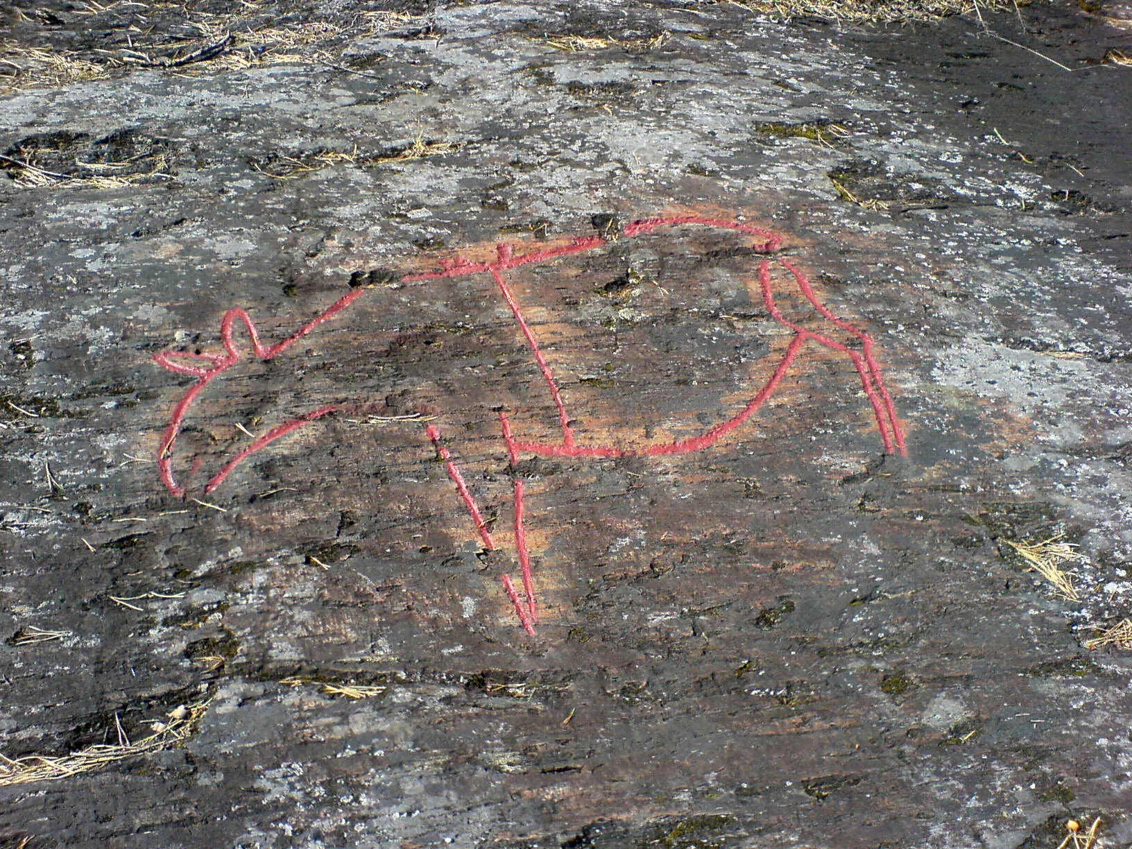 Photo showing: Rock carving at Gärde in Jämtland county.