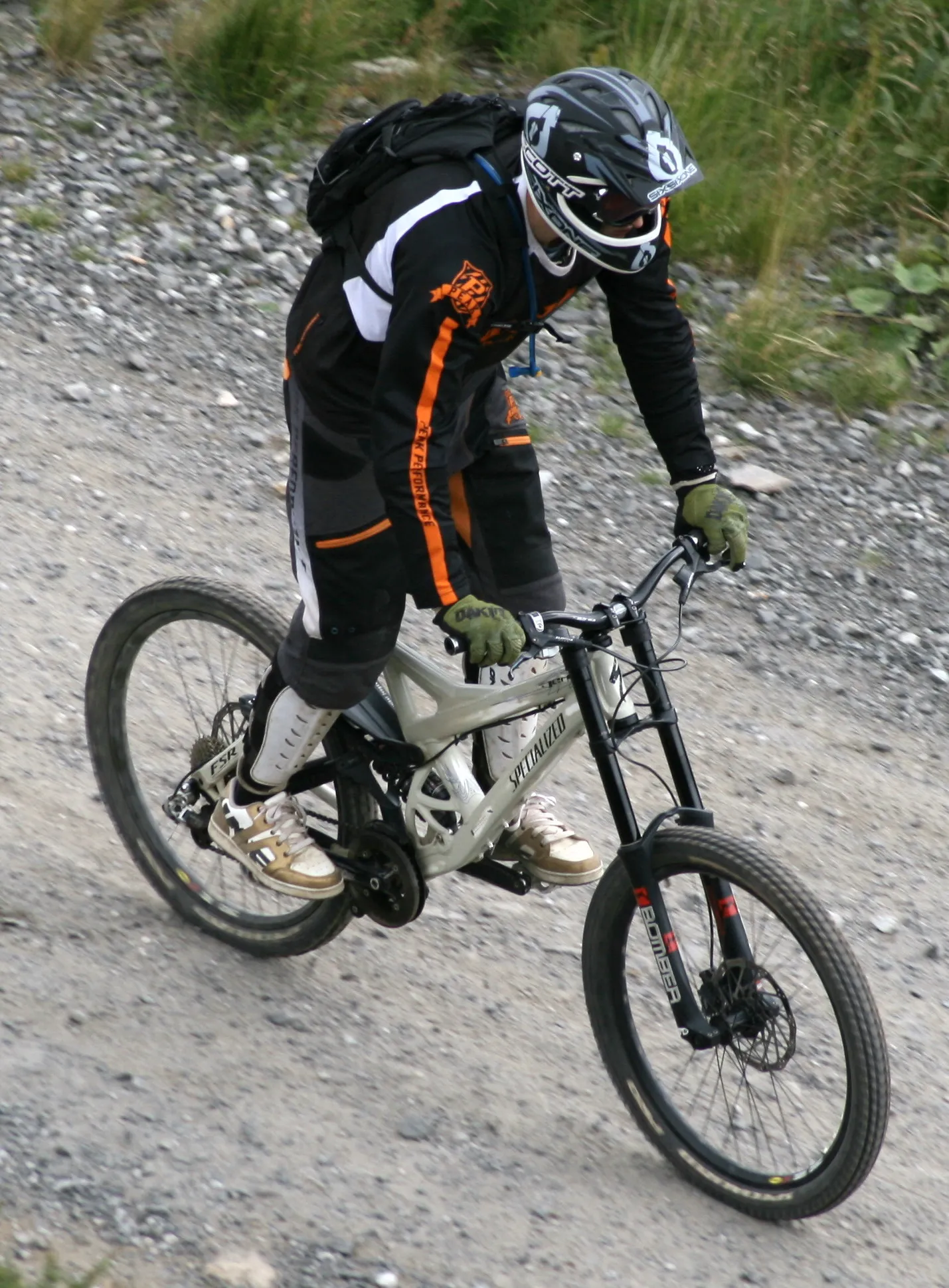 Photo showing: En mountainbike cyklist i Åre Bike Park