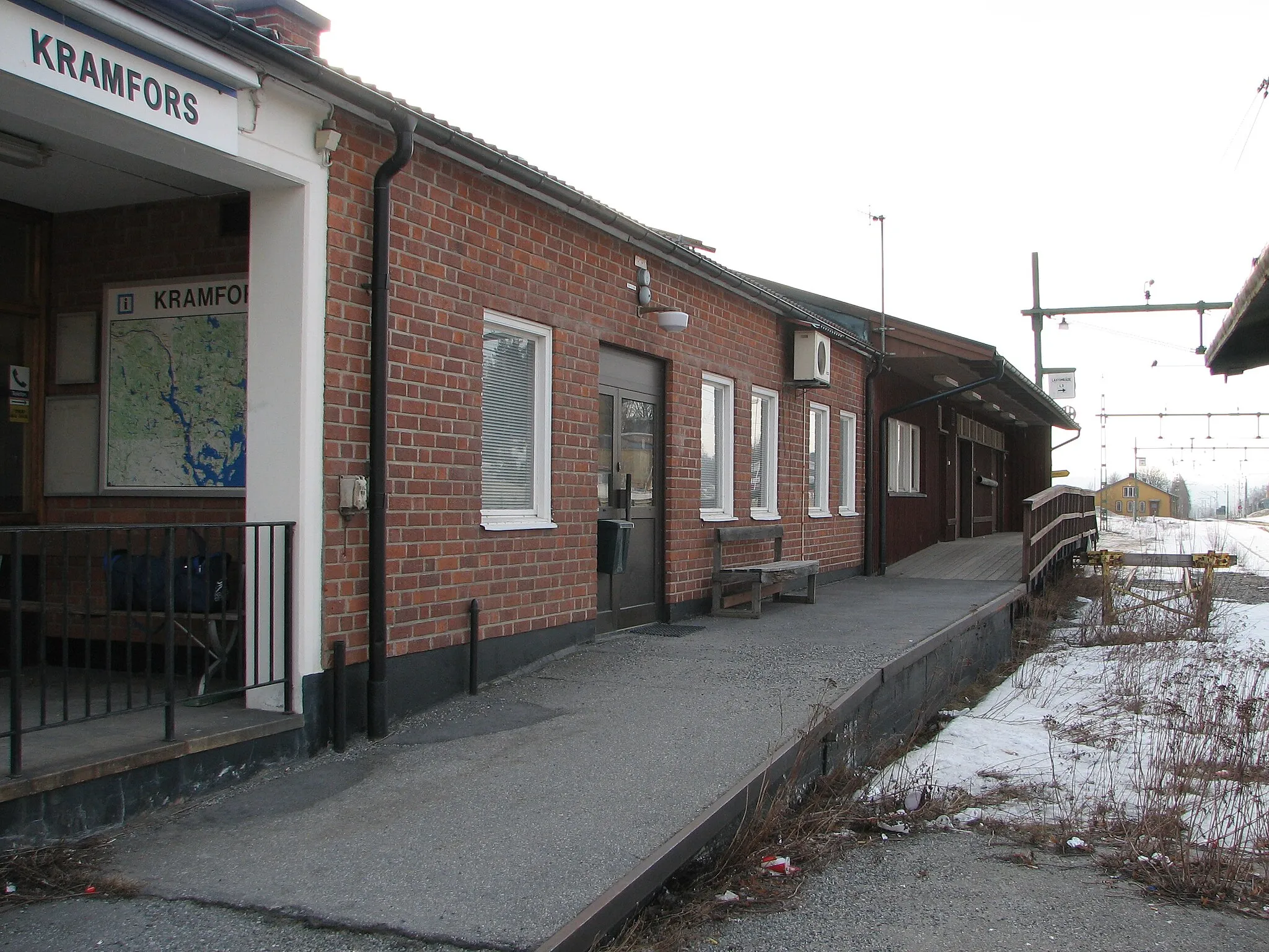 Photo showing: Kramfors old railway station 1967-2009