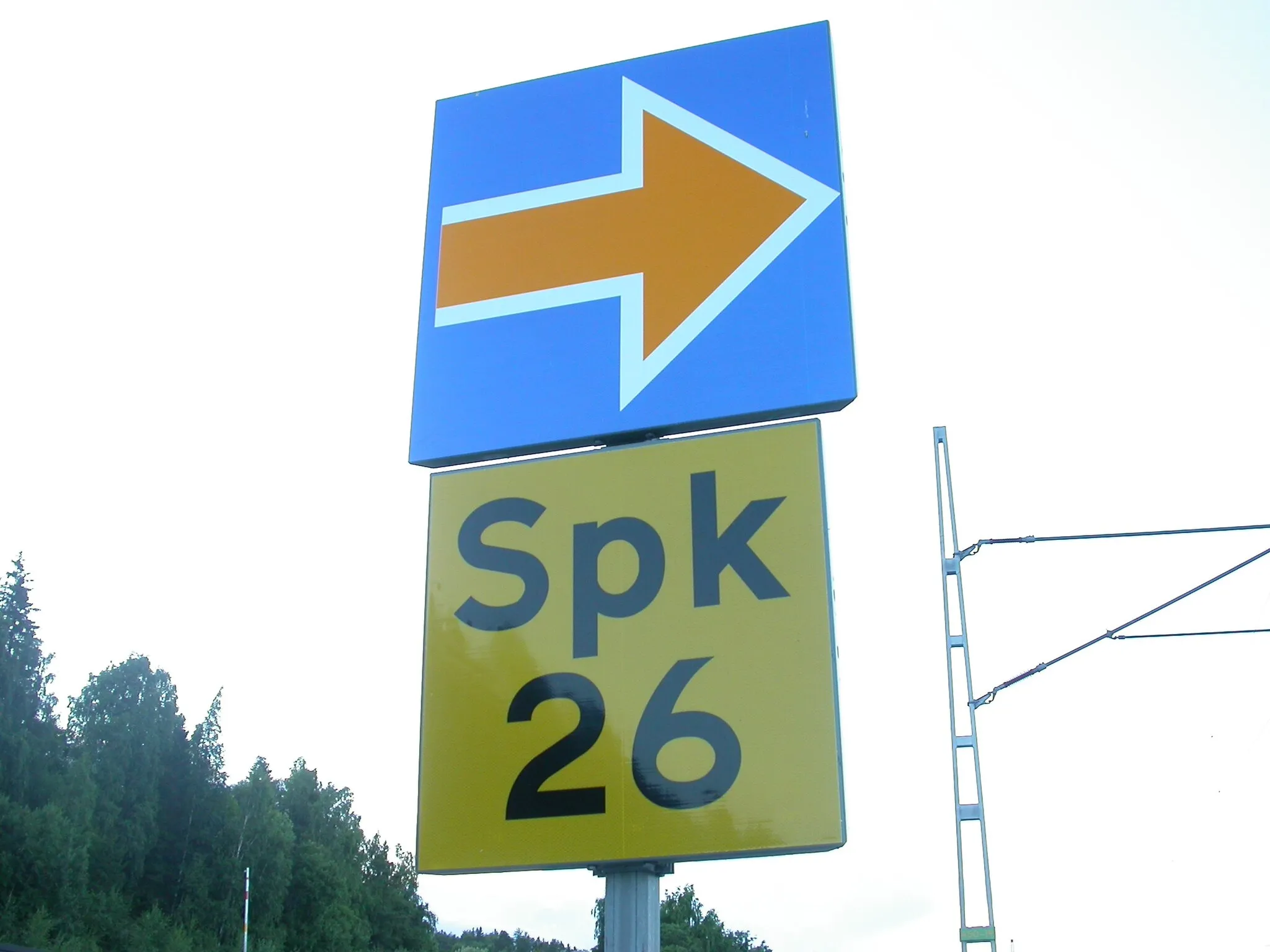Photo showing: ERTMS Marker Board in Sprängsviken, Sweden