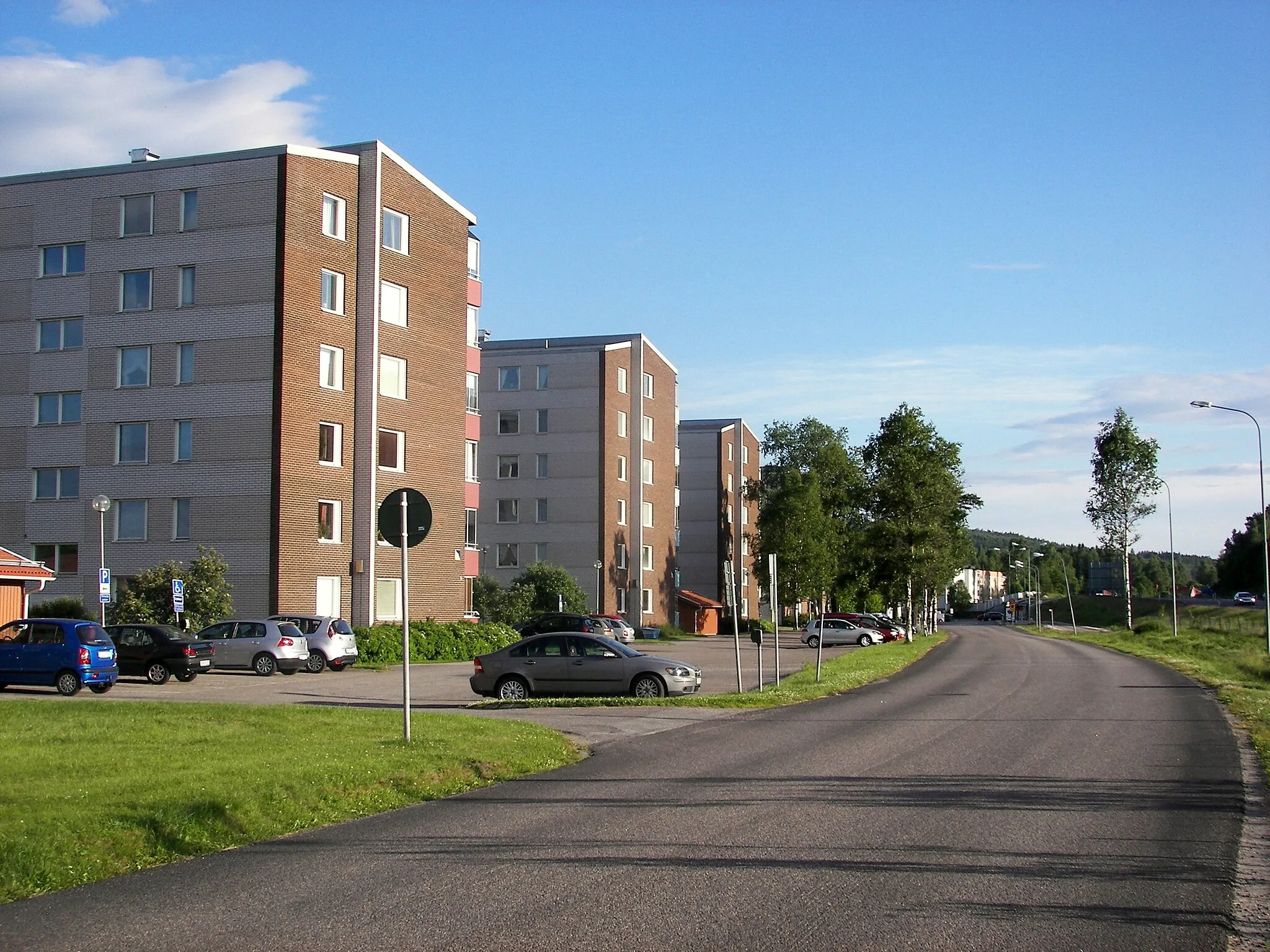 Photo showing: Skogsvägen sett söderut från Bovägen