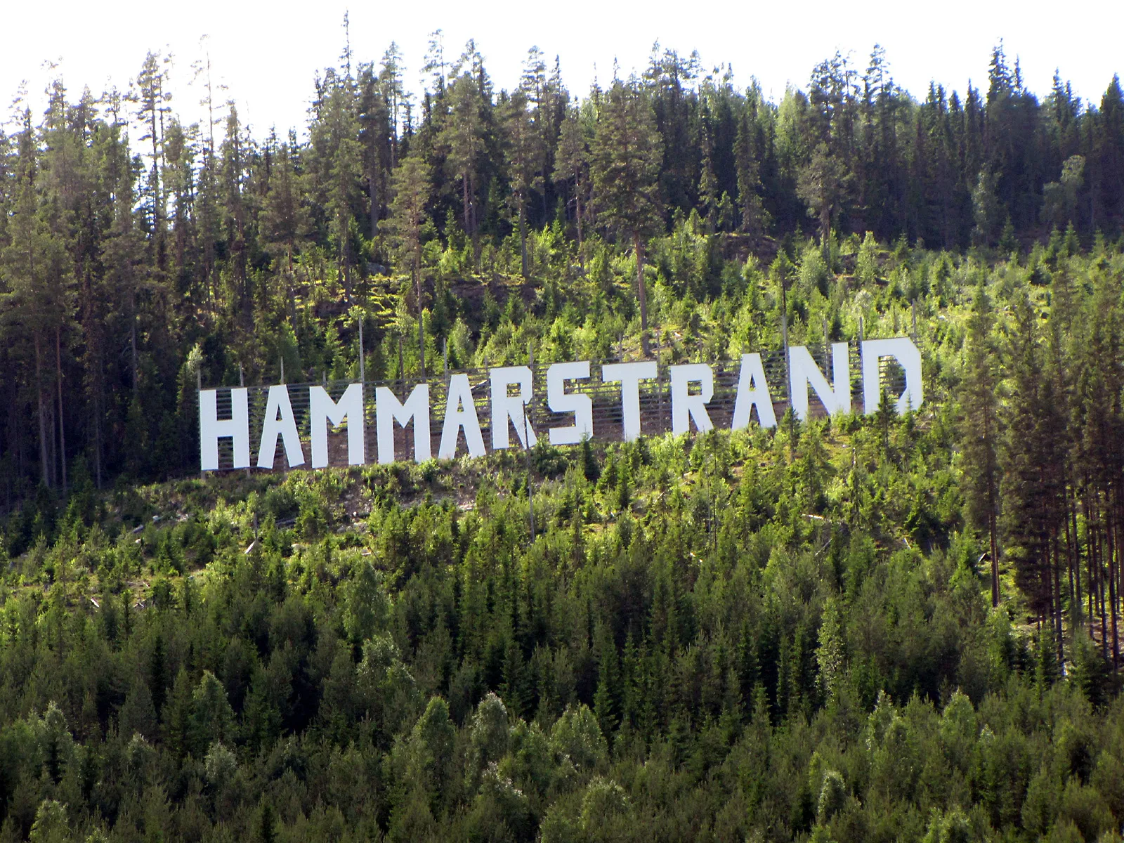 Photo showing: A "Hollywood style" sign in Hammarstrand in Ragunda Municipality, Sweden.