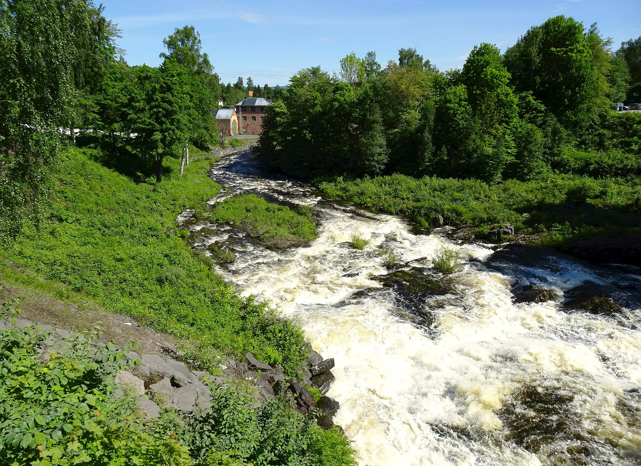 Photo showing: Ludvika ström med fullt vattenpådrag