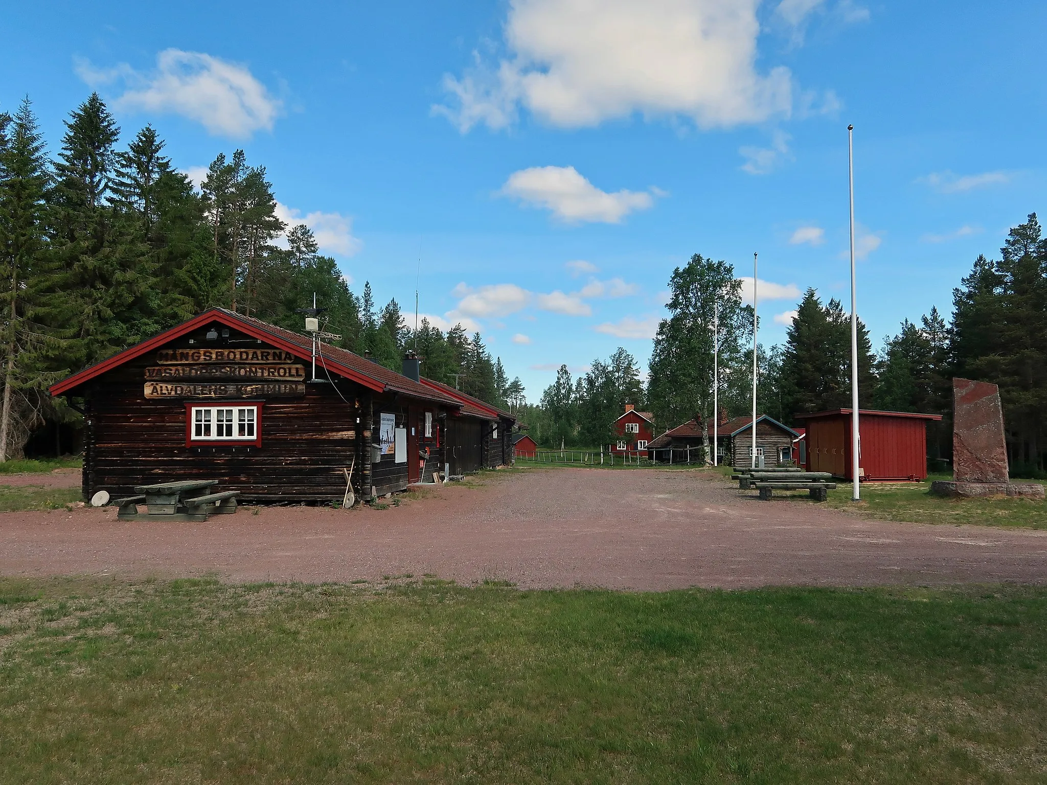 Photo showing: The Vasaloppet station in Mångsbodarna (summer)