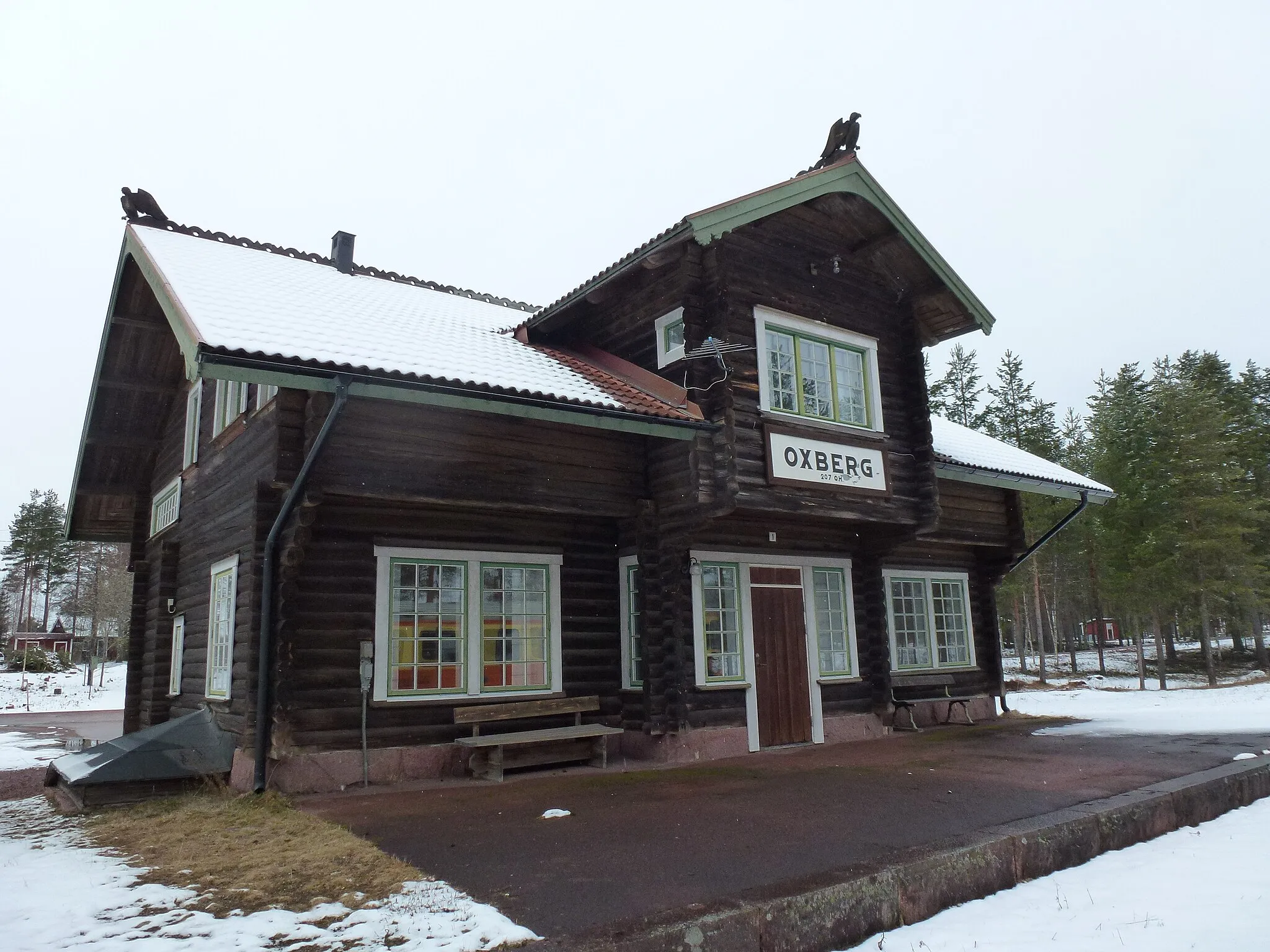 Photo showing: Railway station Oxberg in Dalarna County, Sweden