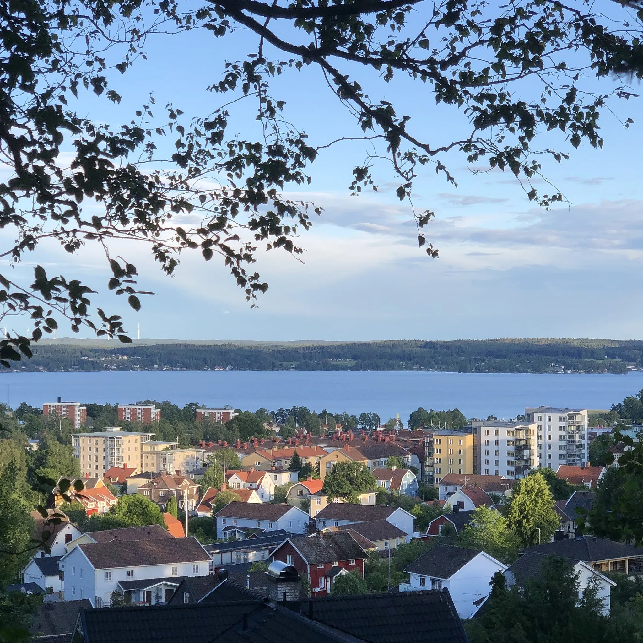 Photo showing: Bild över Karlskoga och sjön Möckeln