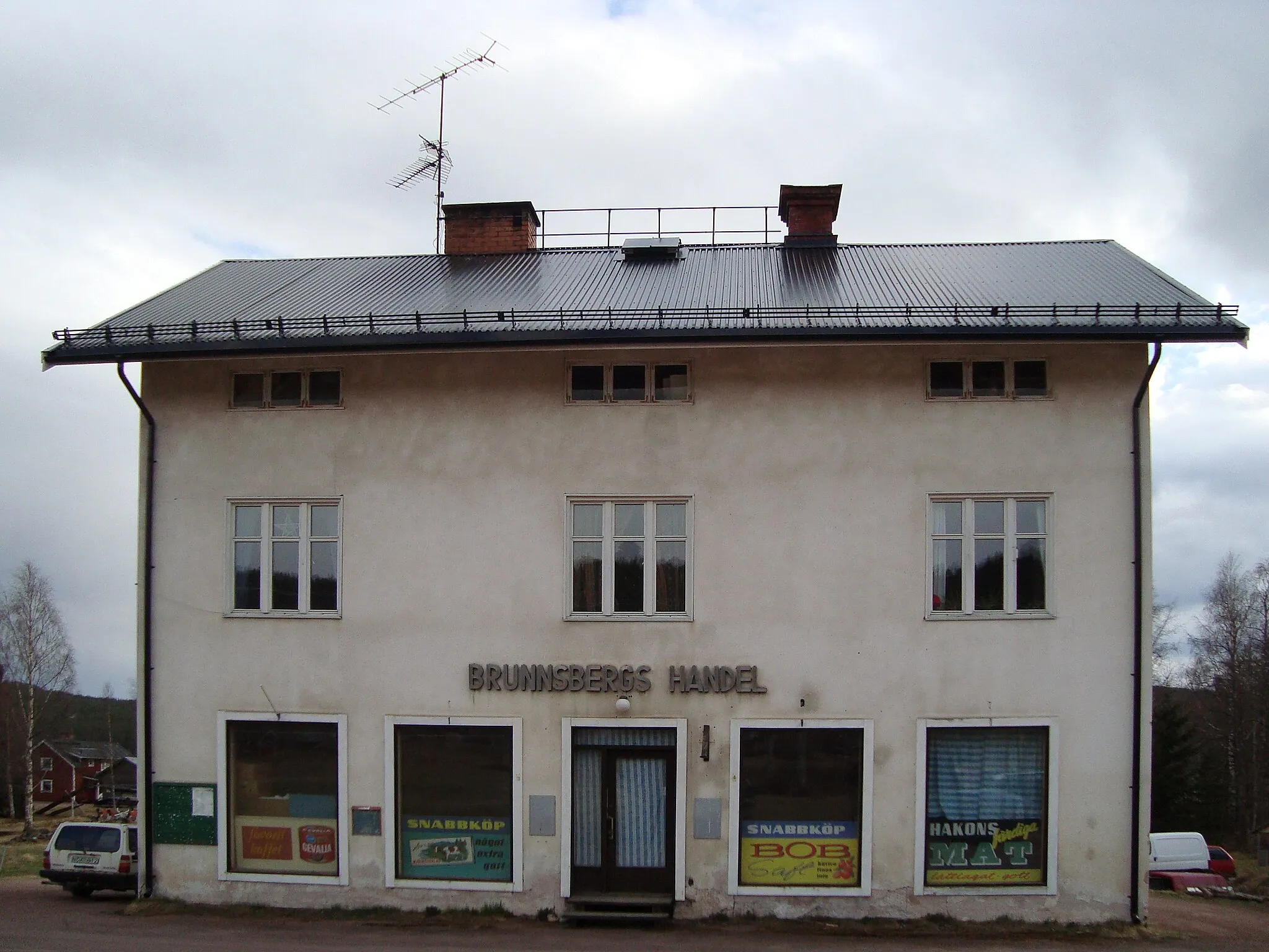 Photo showing: Old store in Brunnsberg, Älvdalen Municipality, Sweden