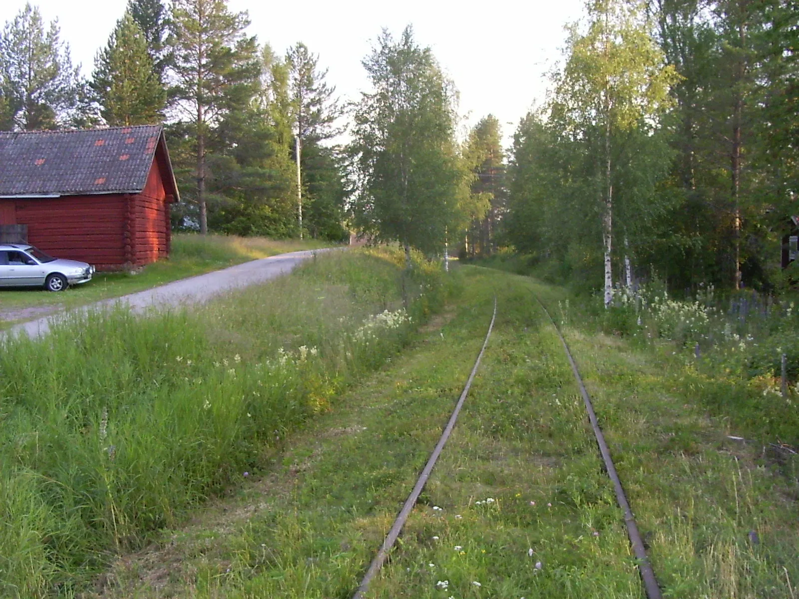 Photo showing: Inlandsbanan in Gävunda, blik zuidwaarts