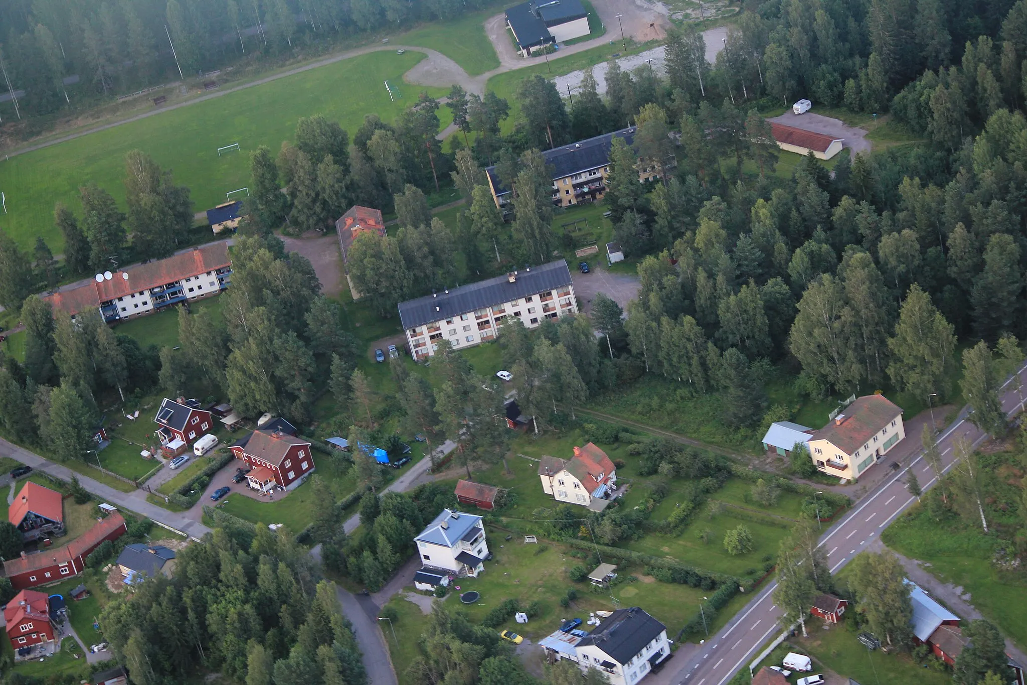 Photo showing: Flygfoto över Sågmyra, Falu kommun, Dalarnas län, Sverige