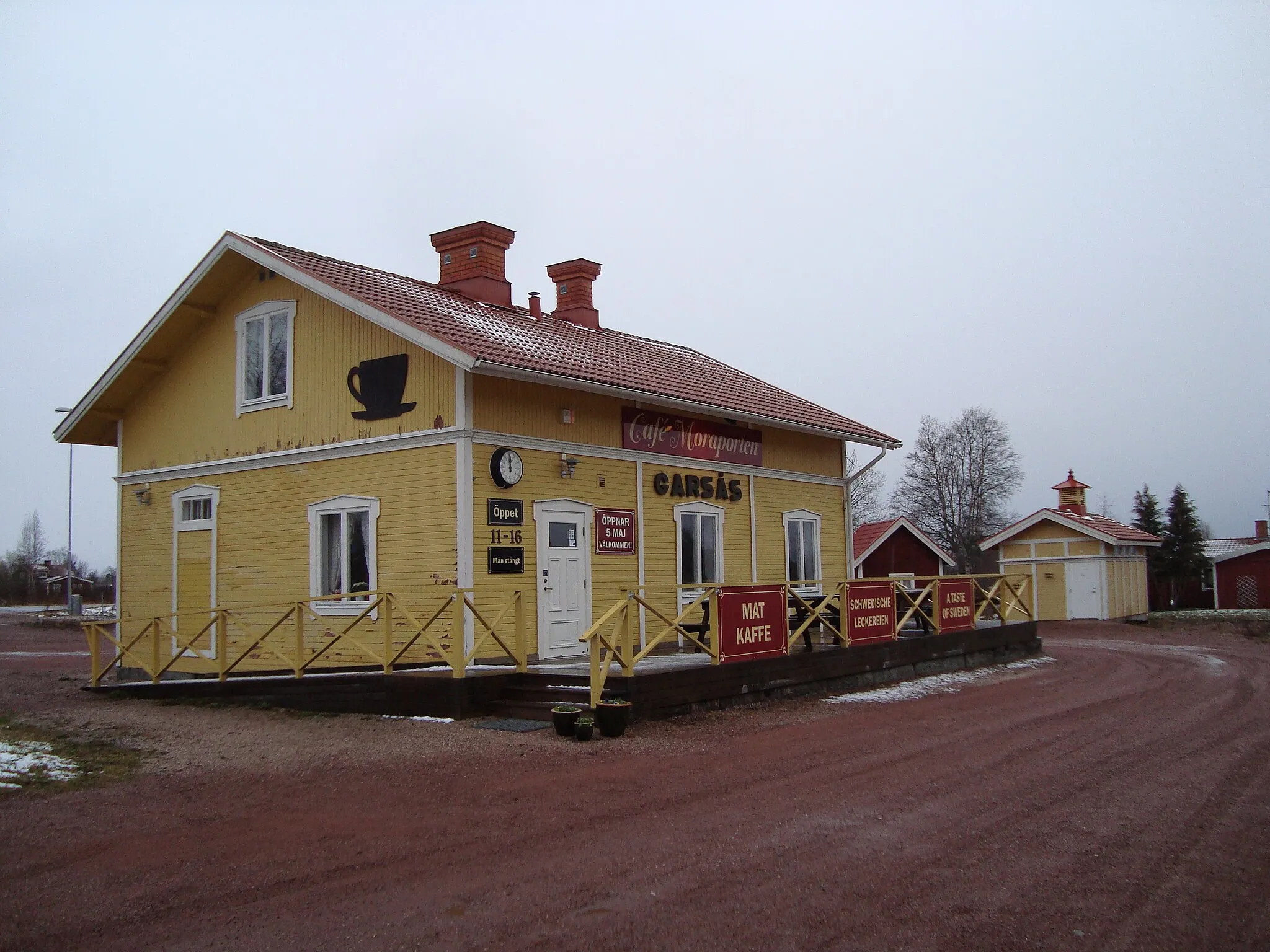 Photo showing: Former train station of Garsås (now a café), Mora Municipality, Sweden