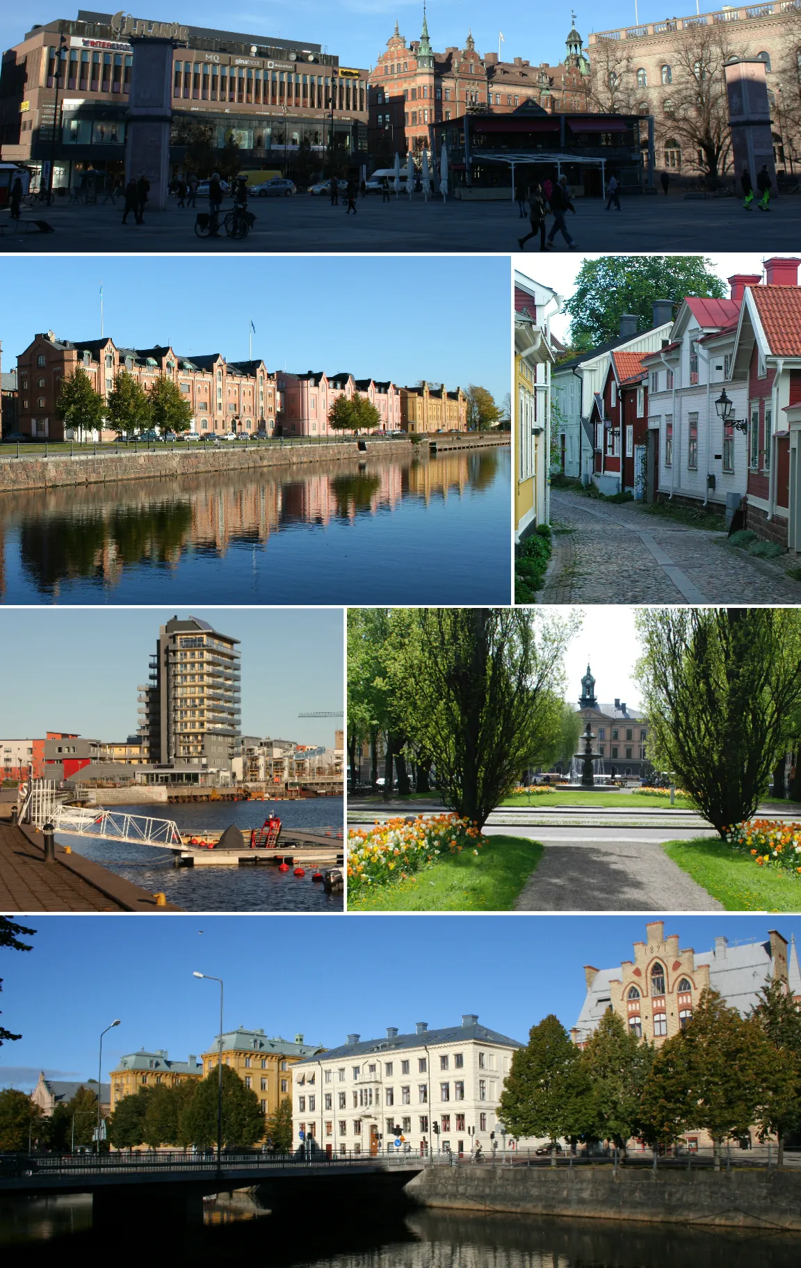 Photo showing: Montage of Gävle, Sweden. Pictures mostly taken in 2013.