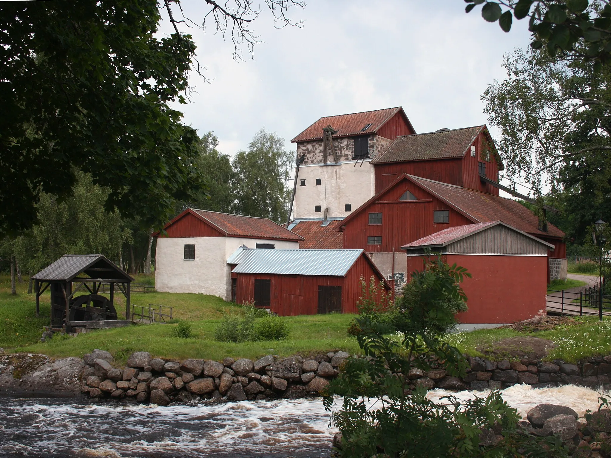 Photo showing: Filipstad, Sweden. Storbrohyttan iron foundry, view from North-East. See also: [1]