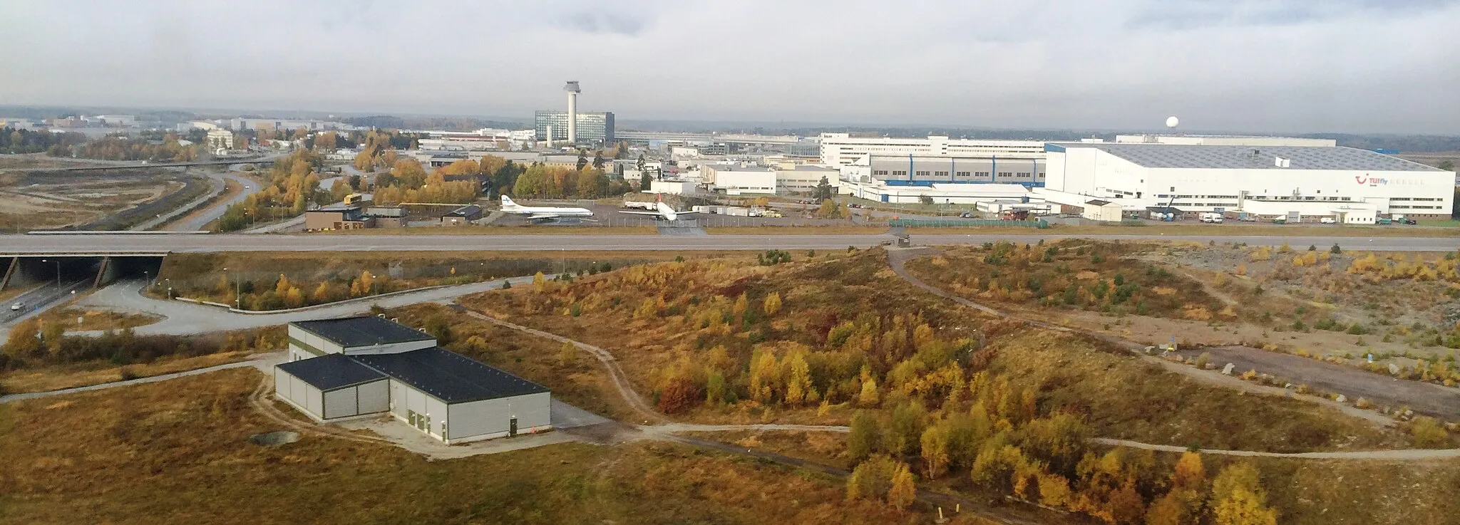 Photo showing: Aerial view over Stockholm-Arlanda Airport, Sweden.