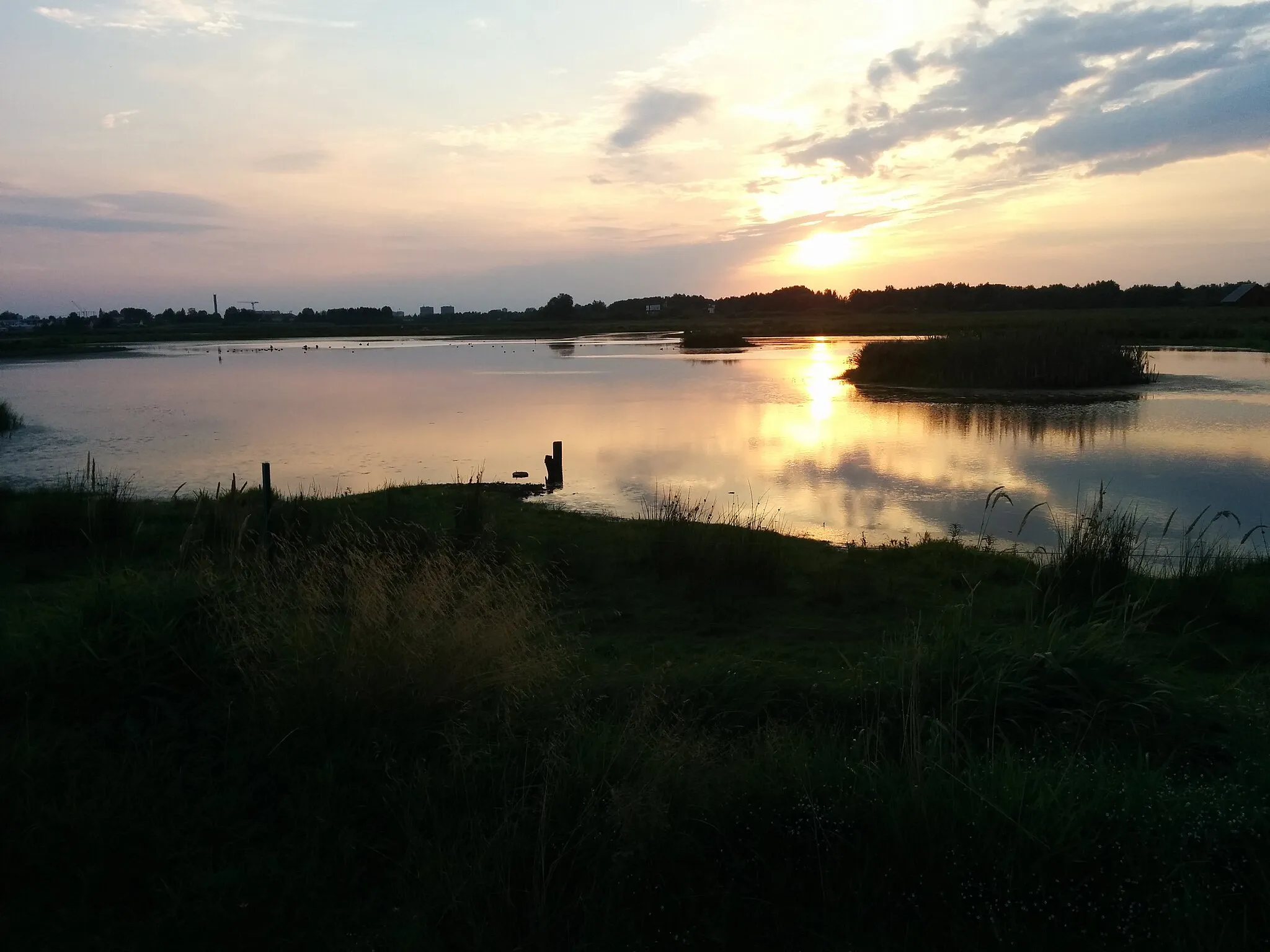 Photo showing: Beautiful sunset in Oset, in August, outside Erik Rosenbergs cabin.