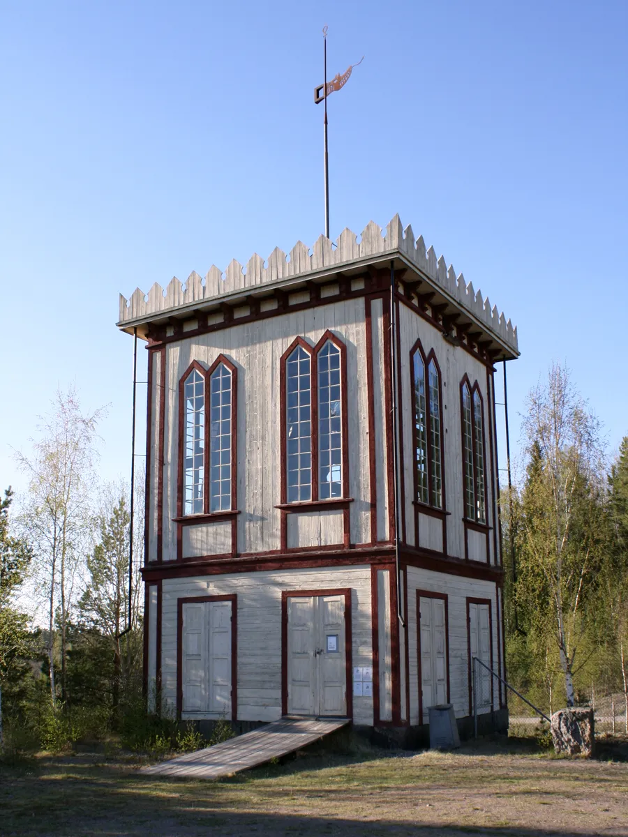 Photo showing: Mining headframe in Bersbo.