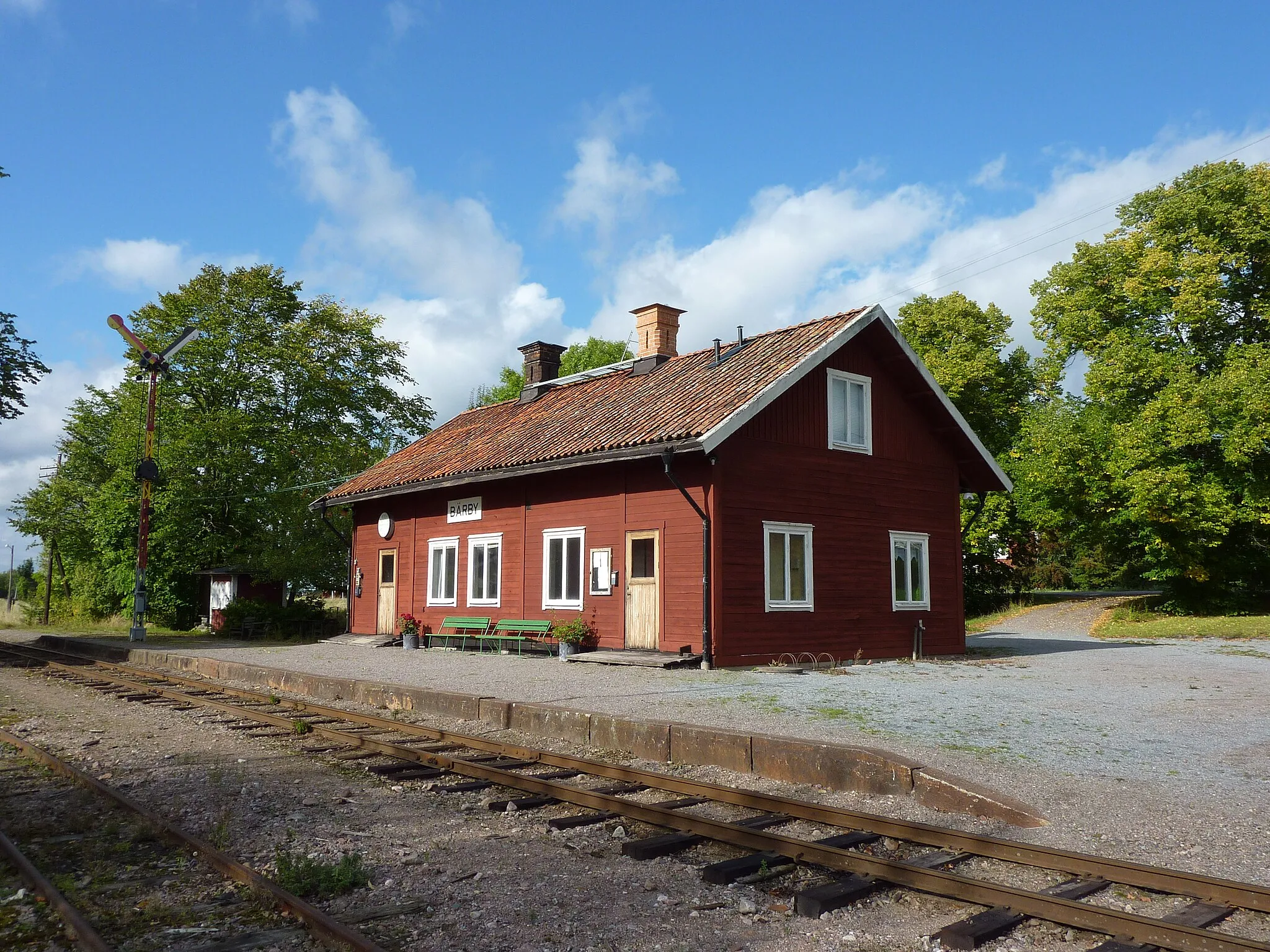 Photo showing: Railway station Bärby, at Upsala-Lenna Railway, Sweden