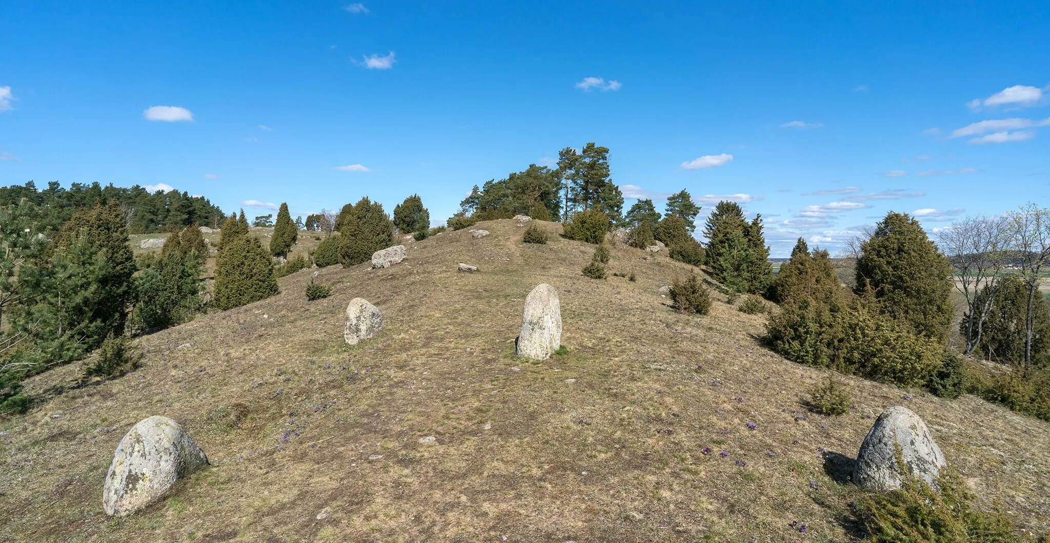 Photo showing: Kvadratisk gravlämning på Vånsjöåsen.