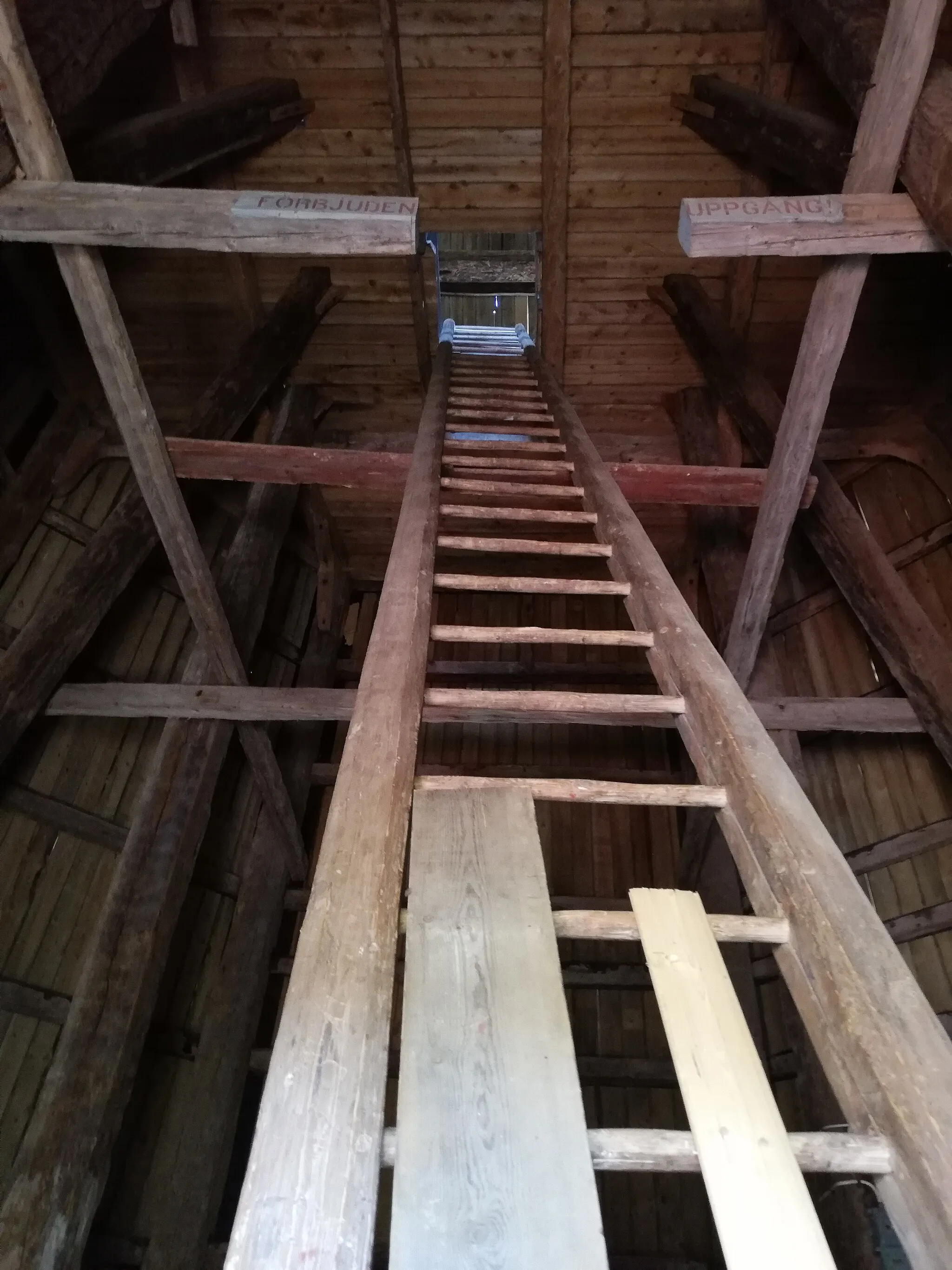 Photo showing: Interior of the red daymark in Ratuskär outside of the village Ratan in Robertsfors municipality.