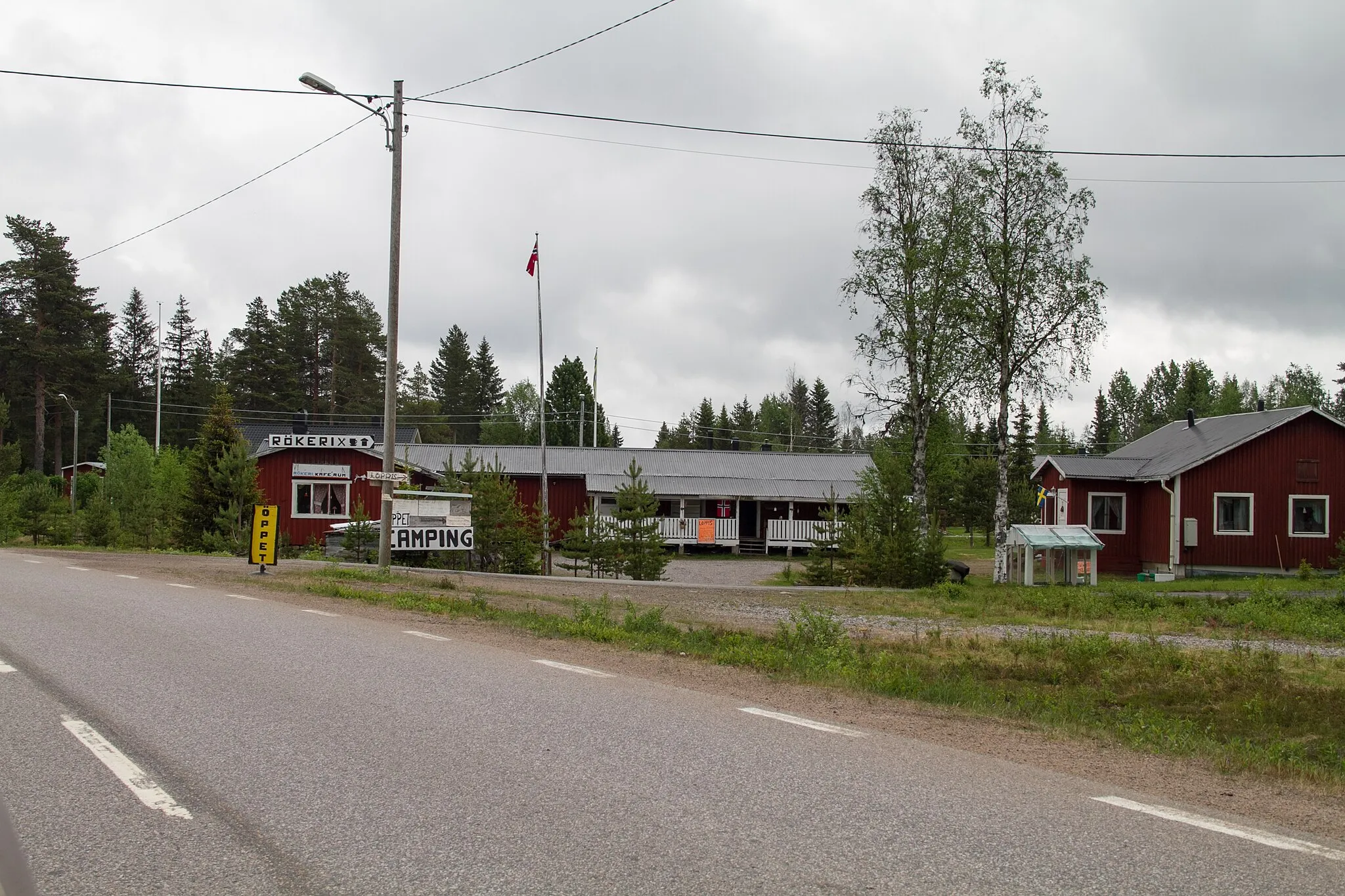 Photo showing: The camping in Abborrträsk in Arvidsjaur municipality, Norrbotten county, Sweden