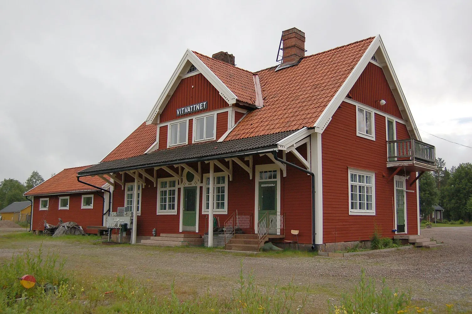 Photo showing: Vitvattnet railway station on Haparandabanan (Boden—Haparanda) in Sweden.