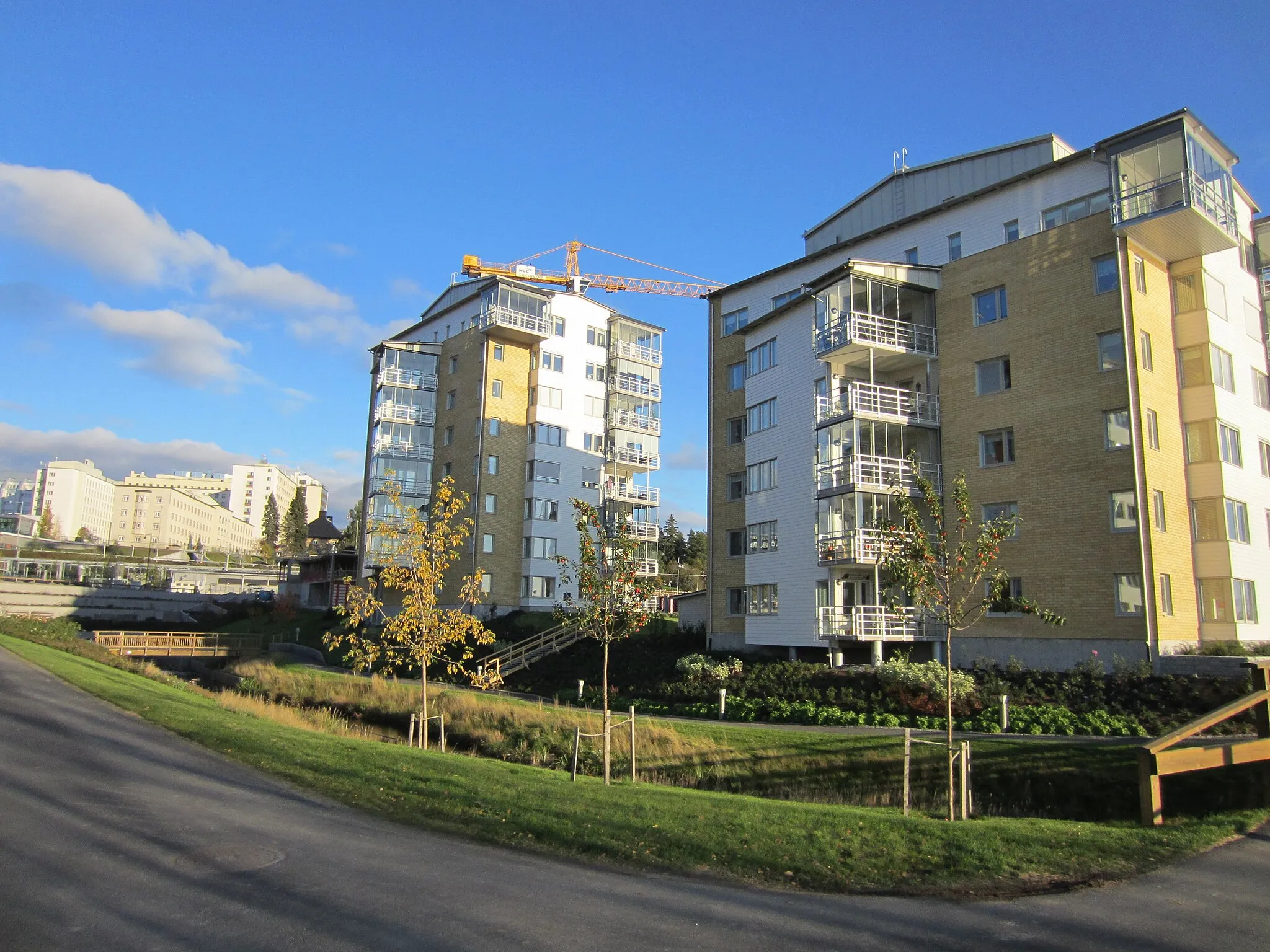 Photo showing: Öbacka strand housing area in Umeå, Sweden