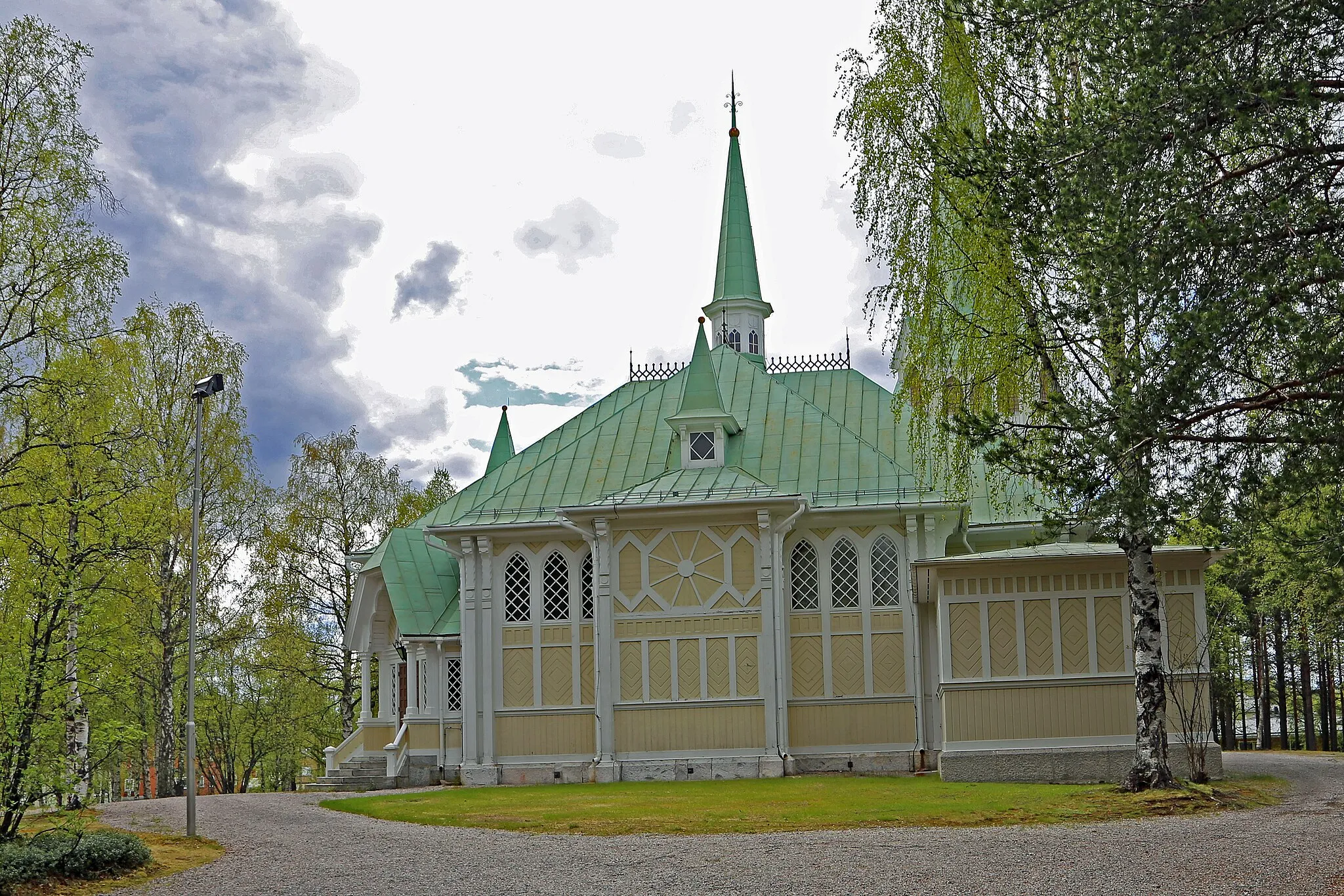 Photo showing: Holzkirche von Jokkmokk: ein Ort in Schweden in der Provinz Lappland am Polarkreis.